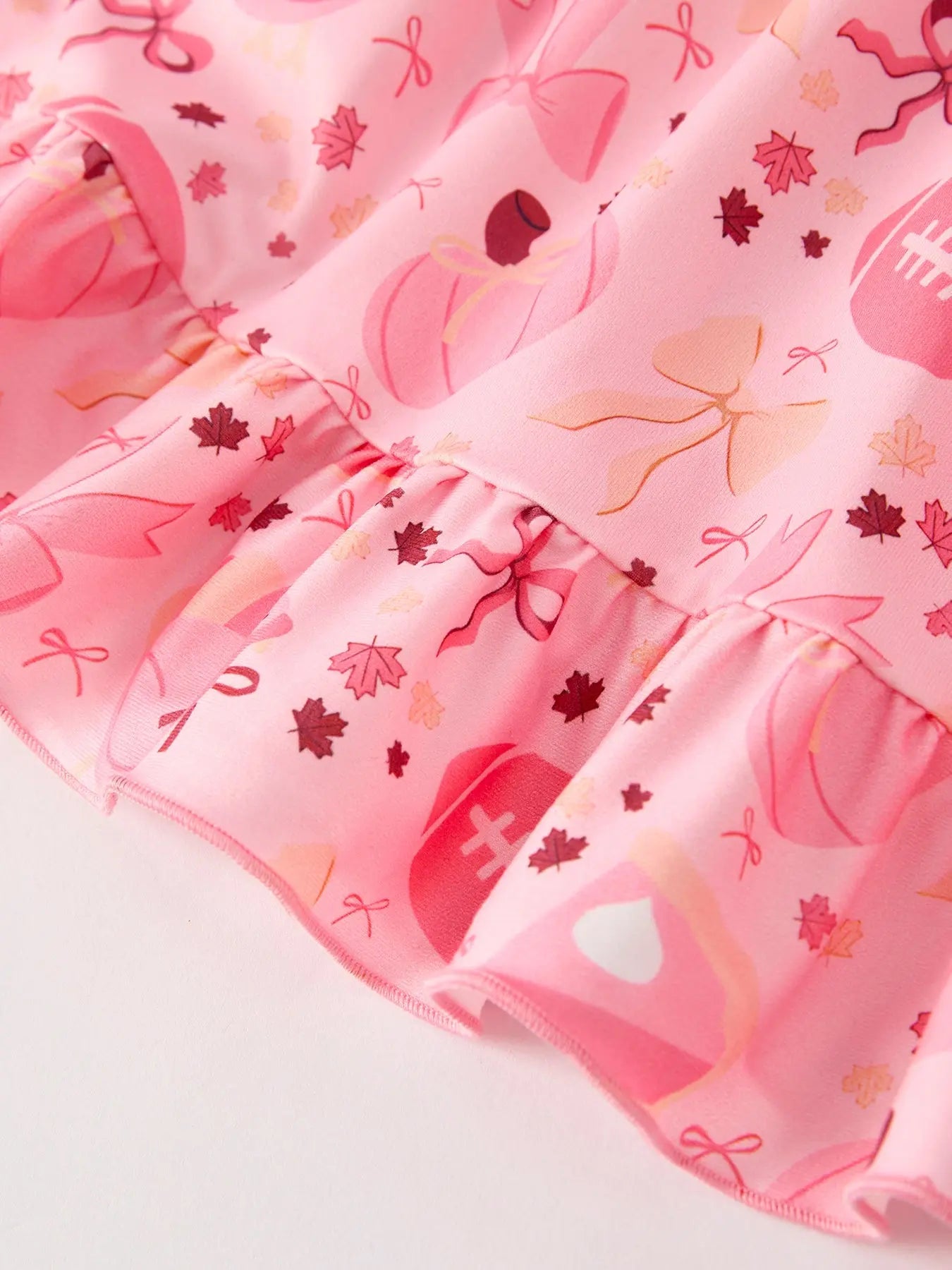 Vibrant Halloween Dress with Football Pumpkin Print for Girls Rylee Faith Designs