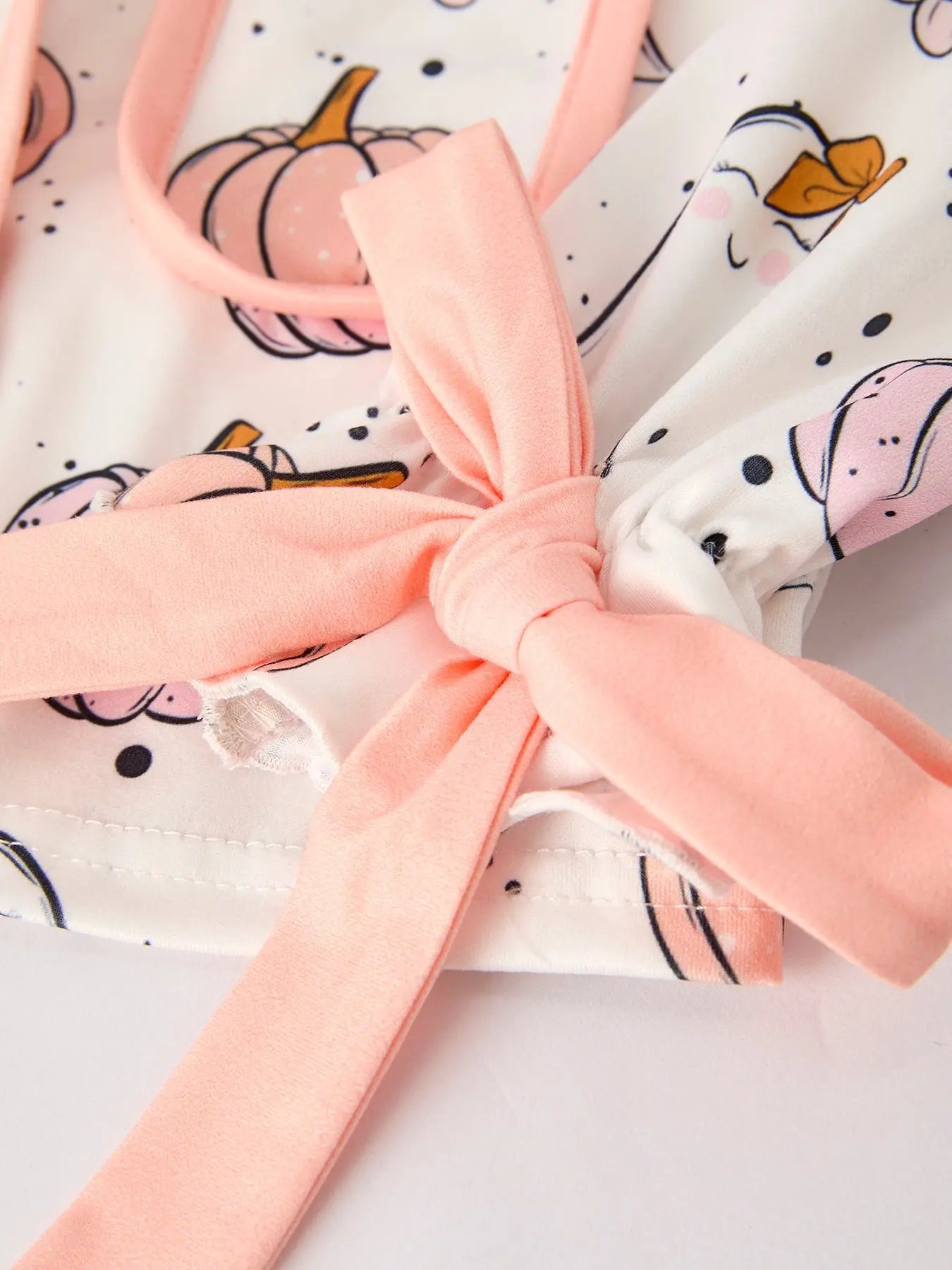 Cozy Halloween Ghost Pumpkin Print Pajama Set for Girls Rylee Faith Designs