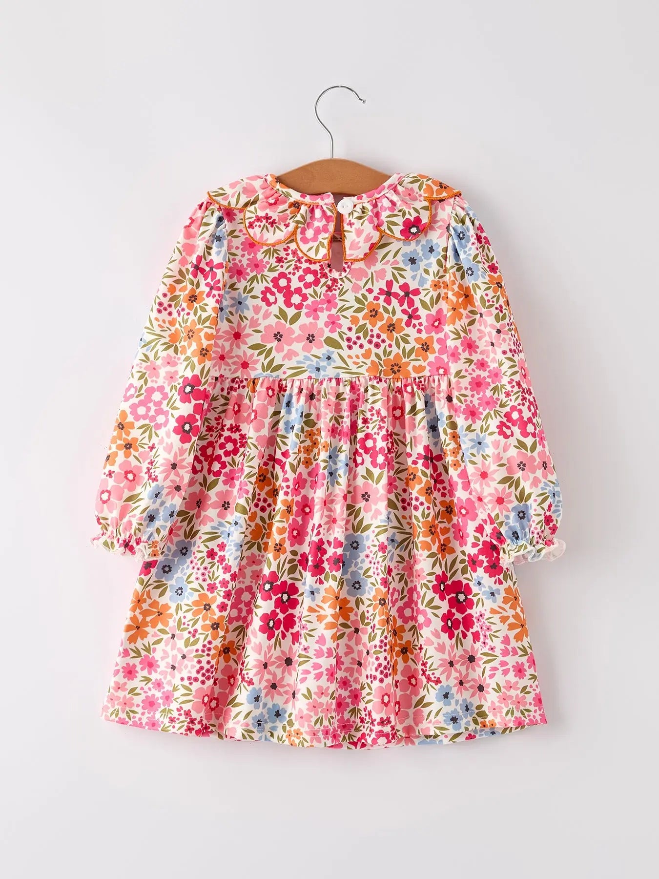 Charming Pumpkin Bow Smock Dress with Embroidery for Fall Celebrations Rylee Faith Designs