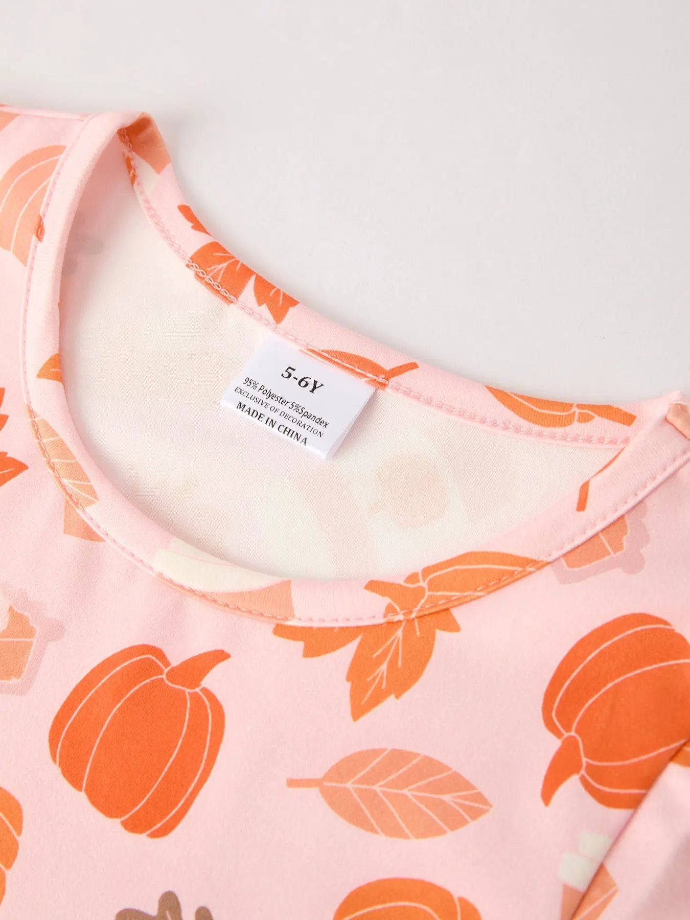 Fall Thanksgiving and Halloween Pumpkin Maple Leaf Drink Print Two Piece Dress Rylee Faith Designs