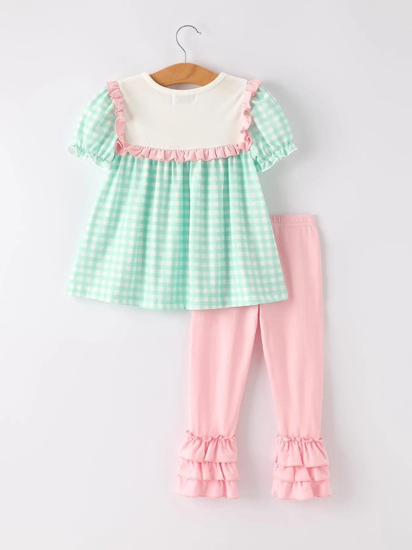 Charming Fall Pumpkin Embroidered Outfit with Ruffles for Girls Rylee Faith Designs