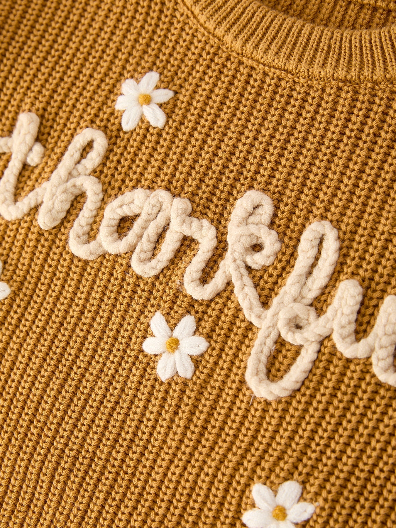 Fall Thanksgiving Brown Girls Pullover Sweater Cozy Knit Rylee Faith Designs Everetts Place: Online Boutique