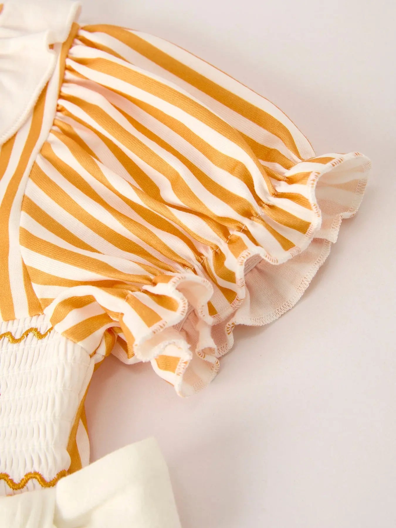 Fall Thanksgiving Orange Pumpkin Smock Embroidery Baby Girl Dress Rylee Faith Designs