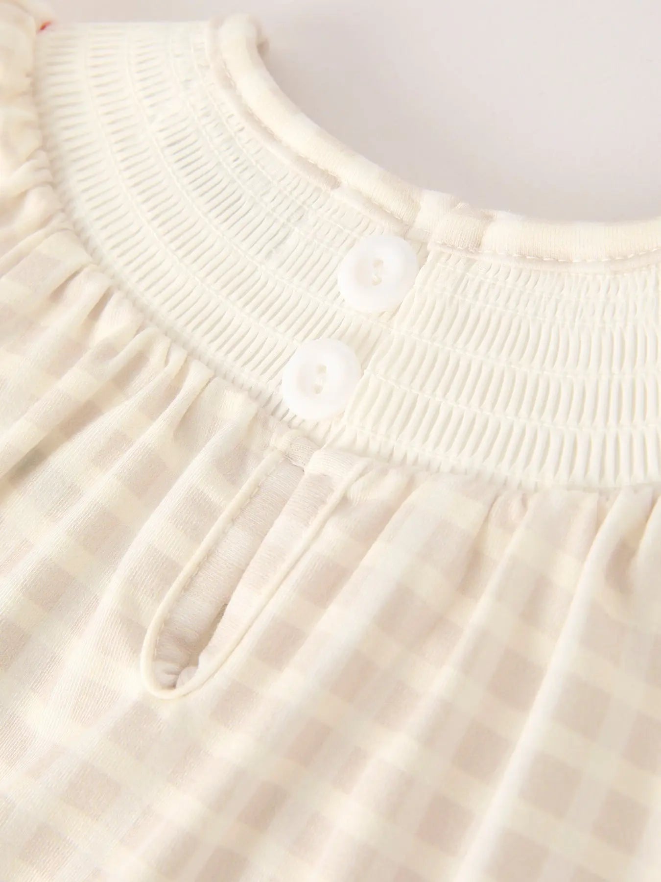 Fall Thanksgiving Apricot Plaid Turkey Embroidery Smocking Baby Girls Romper Rylee Faith Designs
