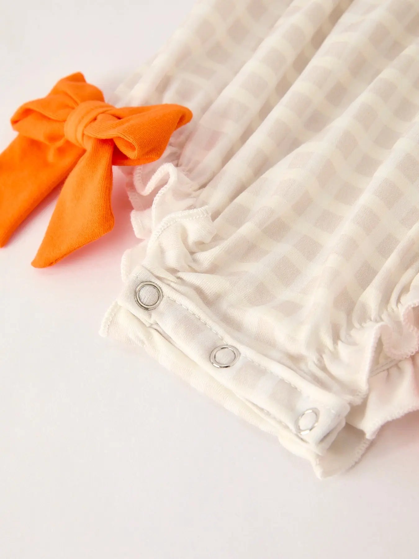 Fall Thanksgiving Apricot Plaid Turkey Embroidery Smocking Baby Girls Romper Rylee Faith Designs