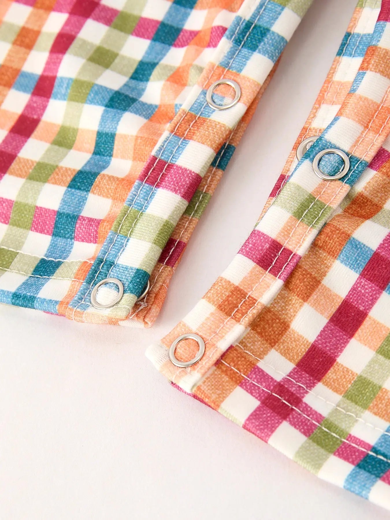 Fall Thanksgiving Color Plaid Chick Embroidery Smocking Baby Boys Romper Rylee Faith Designs