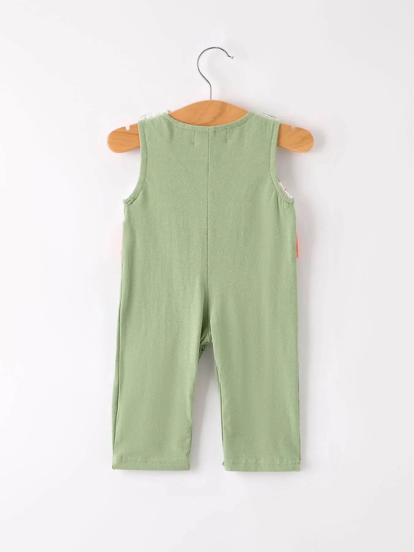 Fall Thanksgiving Chicken Smock Embroidered Green Boys Romper Rylee Faith Designs