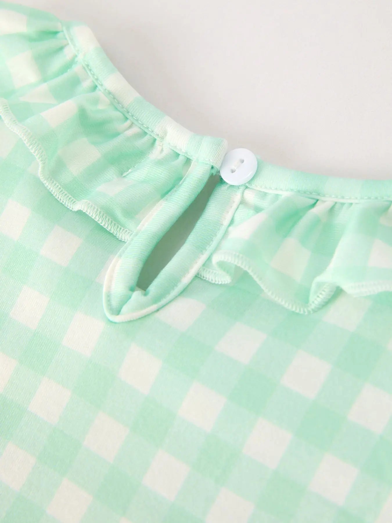 Fall Thanksgiving Green Chicken Smock Embroidered Plaid Girls Dress Rylee Faith Designs