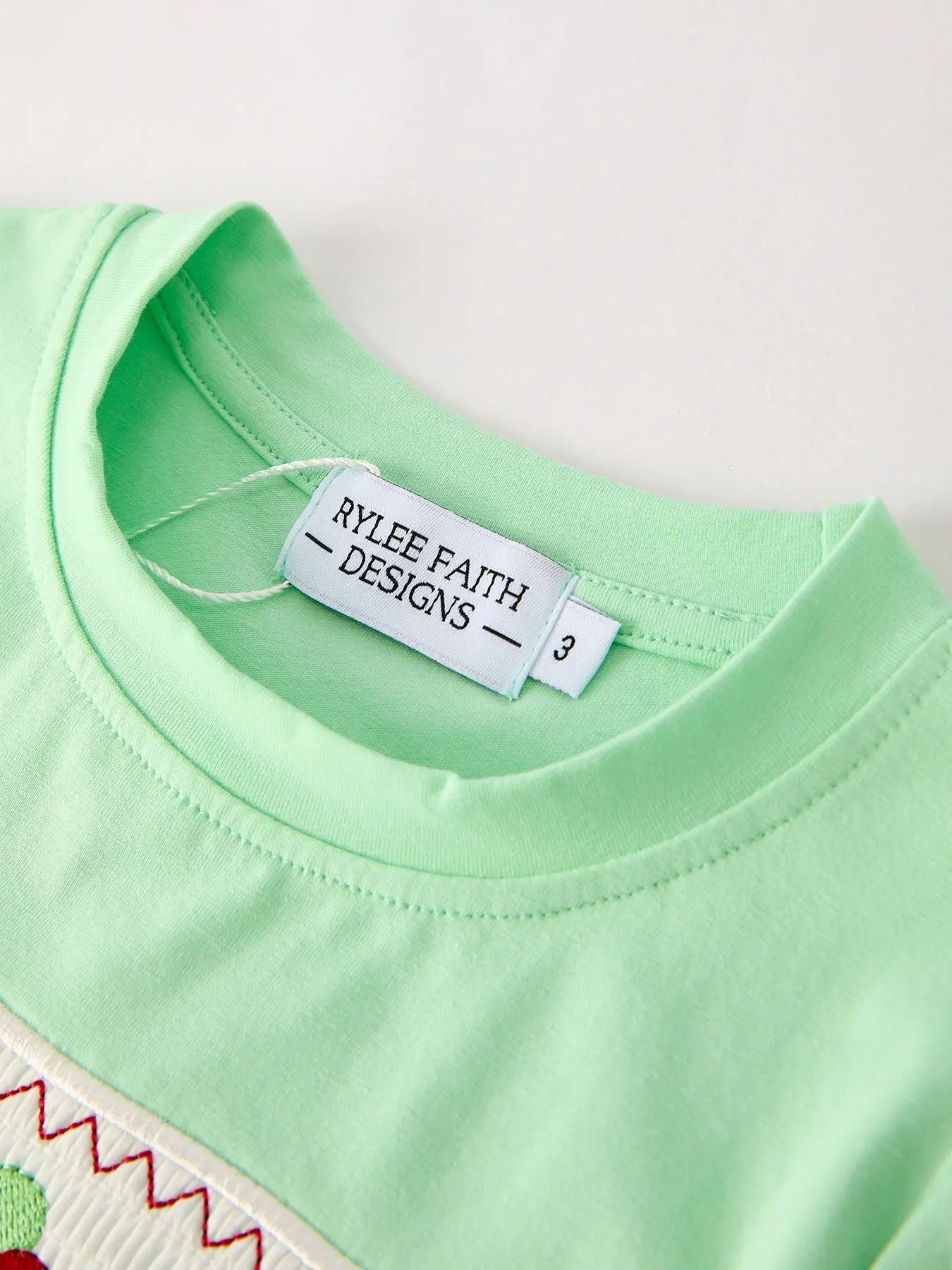 Fall Thanksgiving Green Chicken Smock Embroidered Plaid Boys Set Rylee Faith Designs