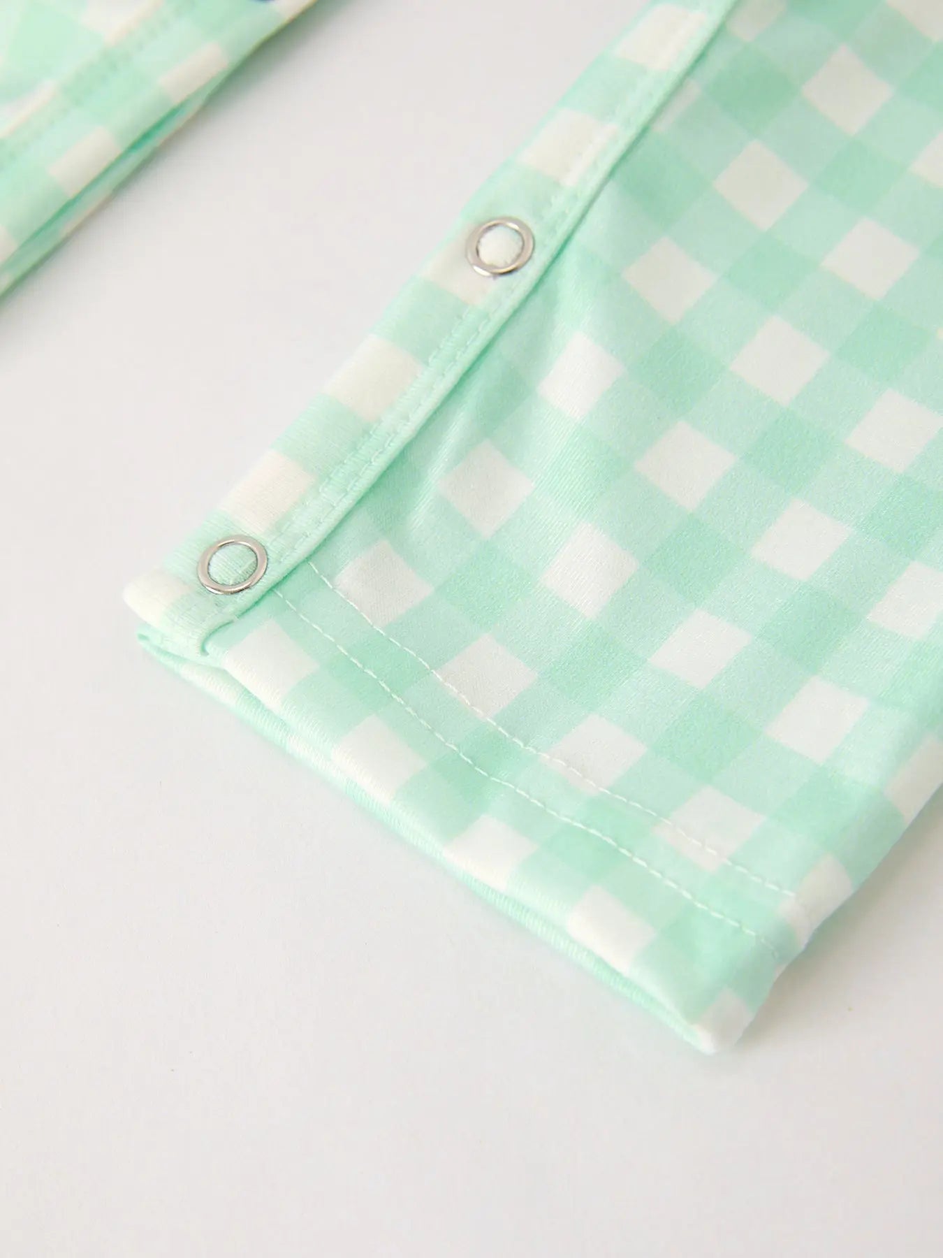 Fall Thanksgiving Green Chicken Smock Embroidered Plaid Baby Boys Romper Rylee Faith Designs