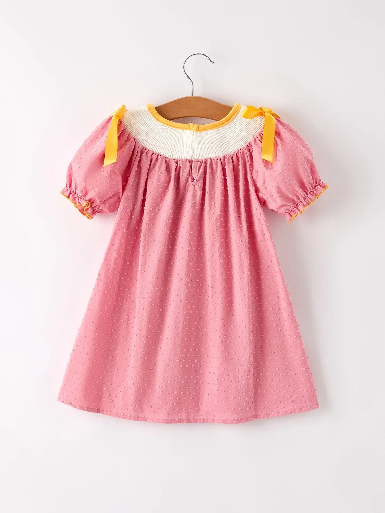 Fall Thanksgiving Turkey Leaf Embroidery Smocking Bow Girls Dress Rylee Faith Designs