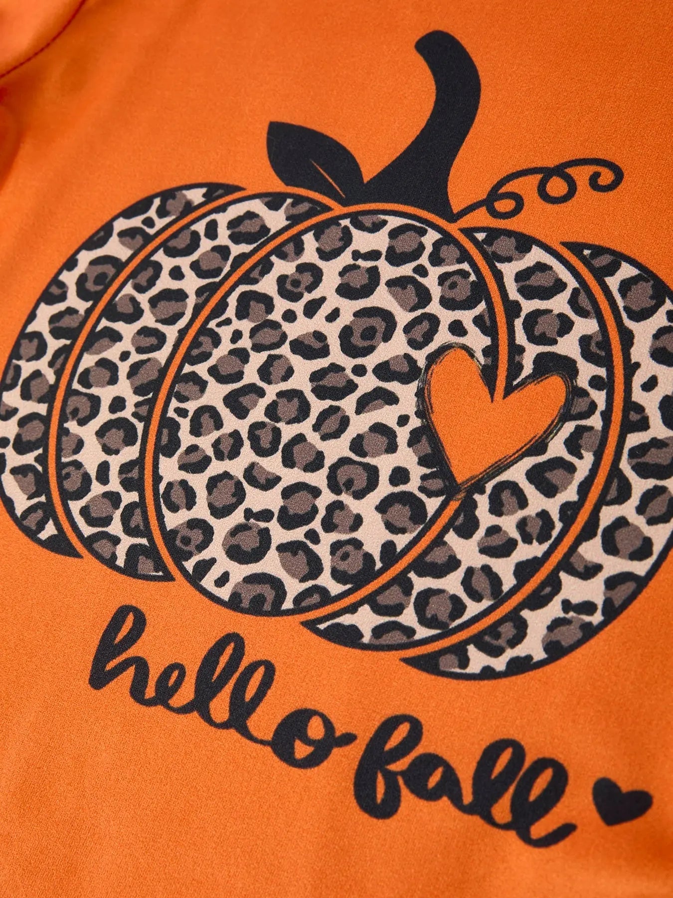 Fall Thanksgiving Halloween Leopard Short Sleeve O Neck T Shirt Rylee Faith Designs