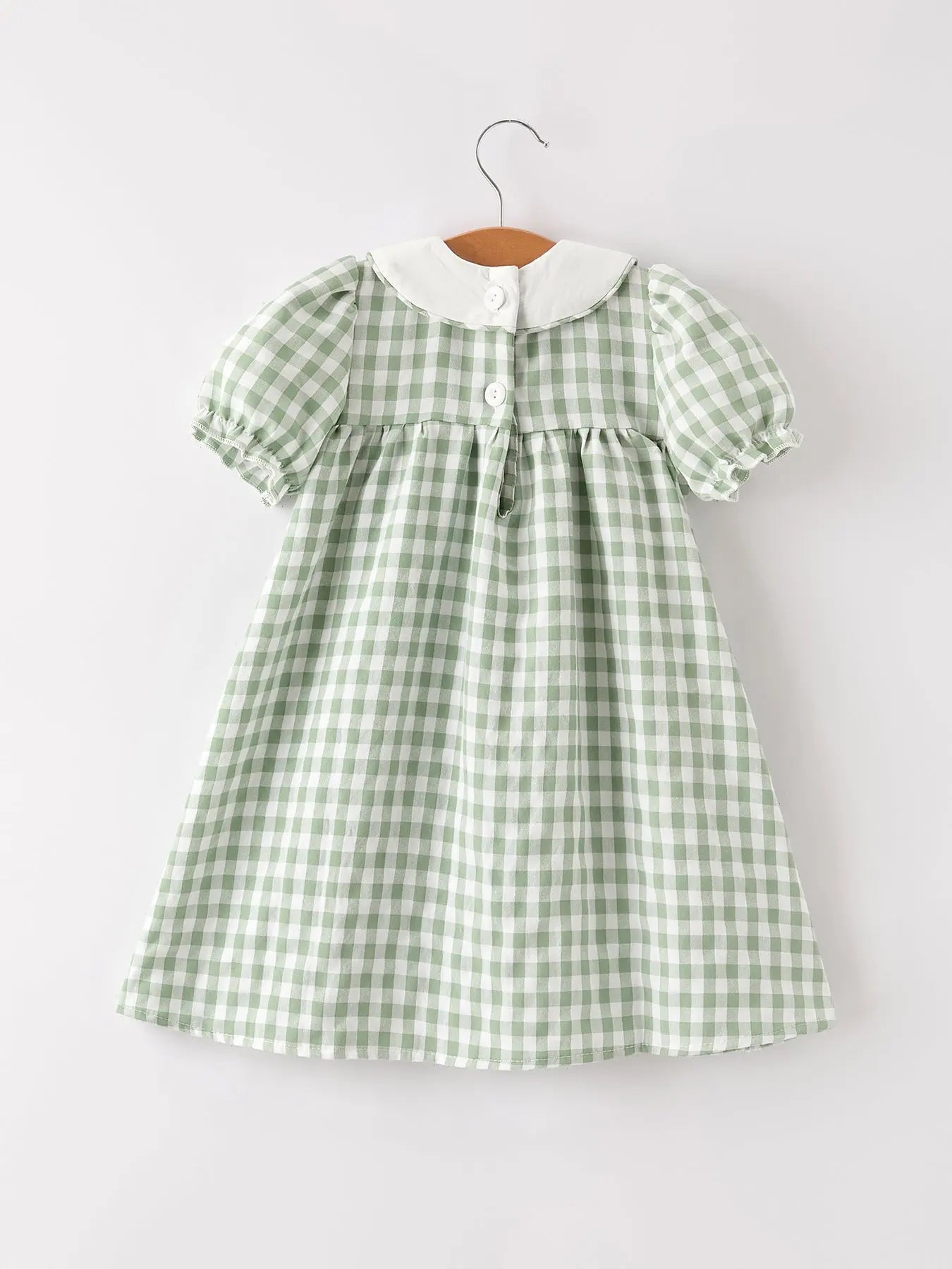 Fall Halloween And Thanksgiving Pumpkin Applique Plaid Green Girls Dress Rylee Faith Designs