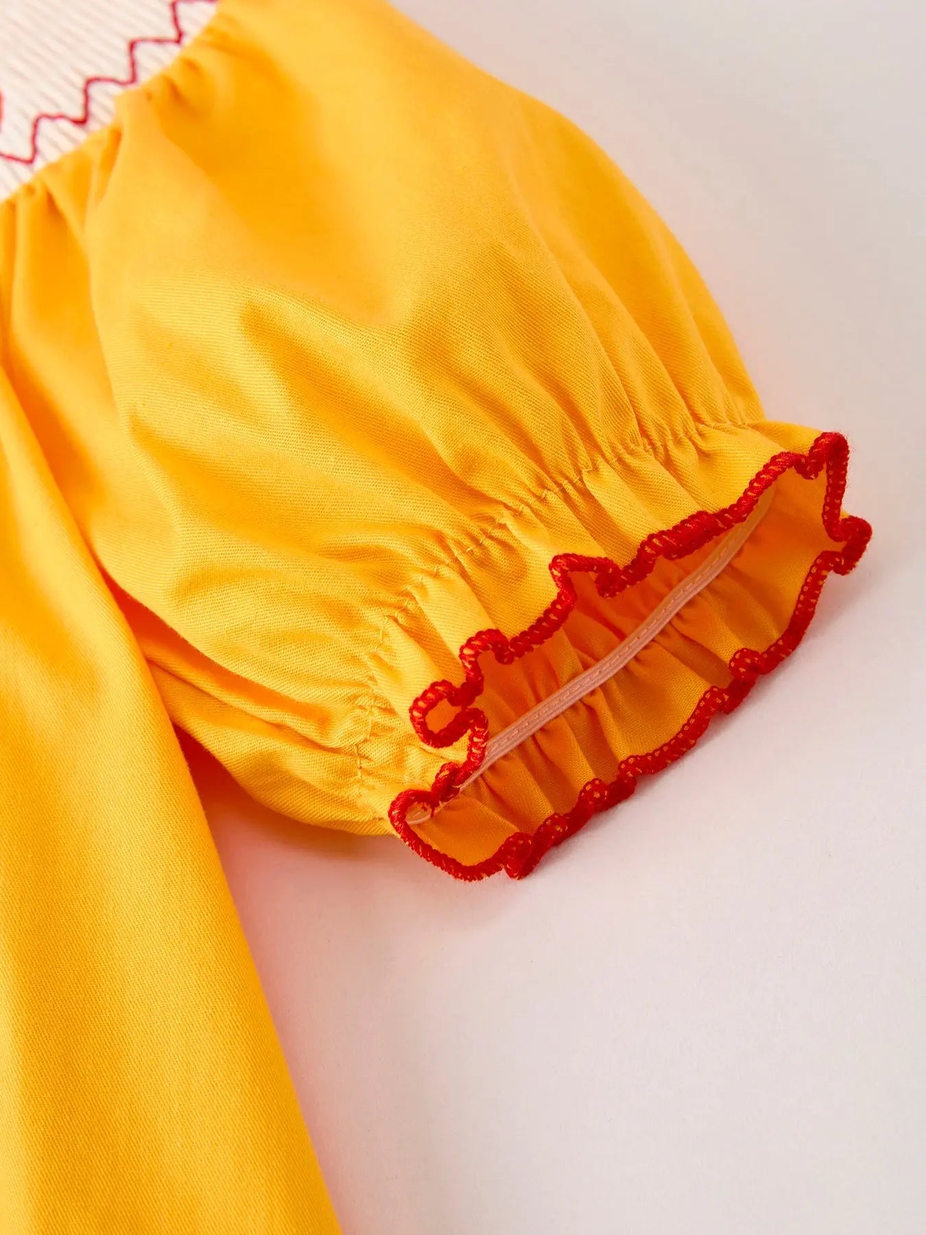 Fall Halloween and Thanksgiving Turkey Embroidered Yellow Girls Dress Rylee Faith Designs