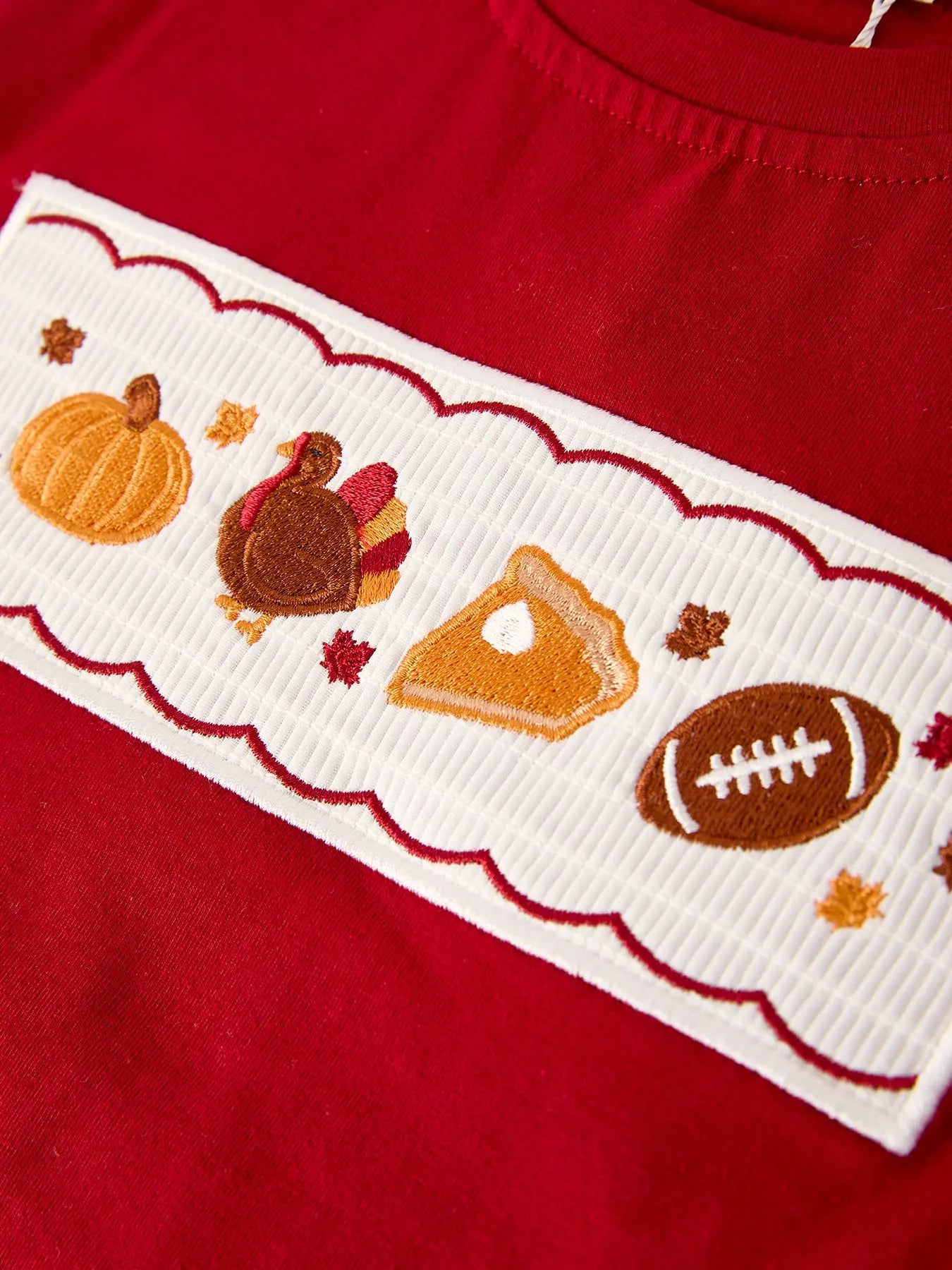 Fall Embroidered Boy Set Orange Checkered With Halloween Details Rylee Faith Designs