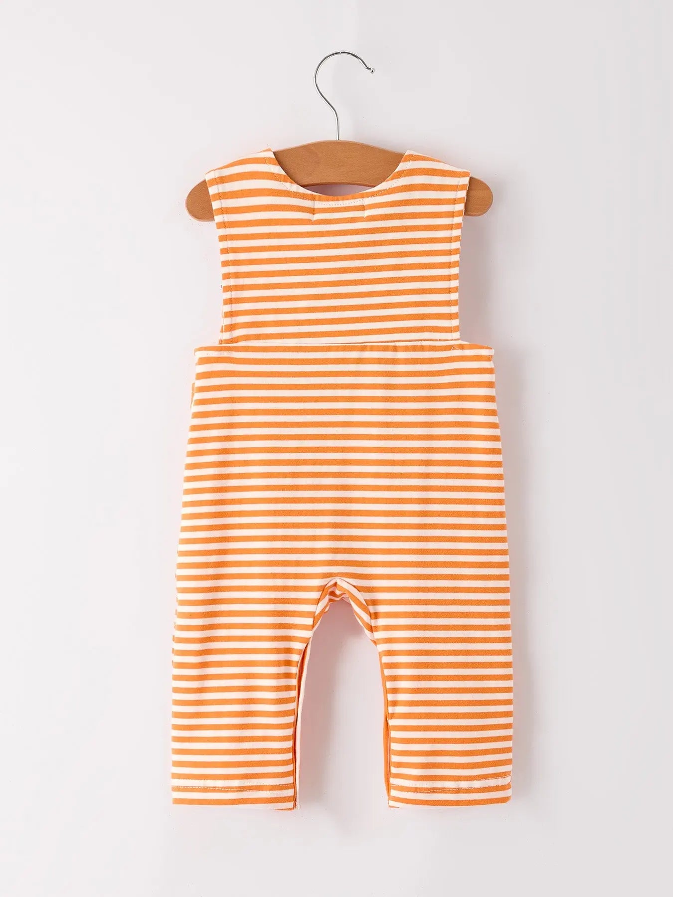 Halloween Striped Baby Boys Romper with Cat Smocking Embroidery Perfect for Fall Rylee Faith Designs