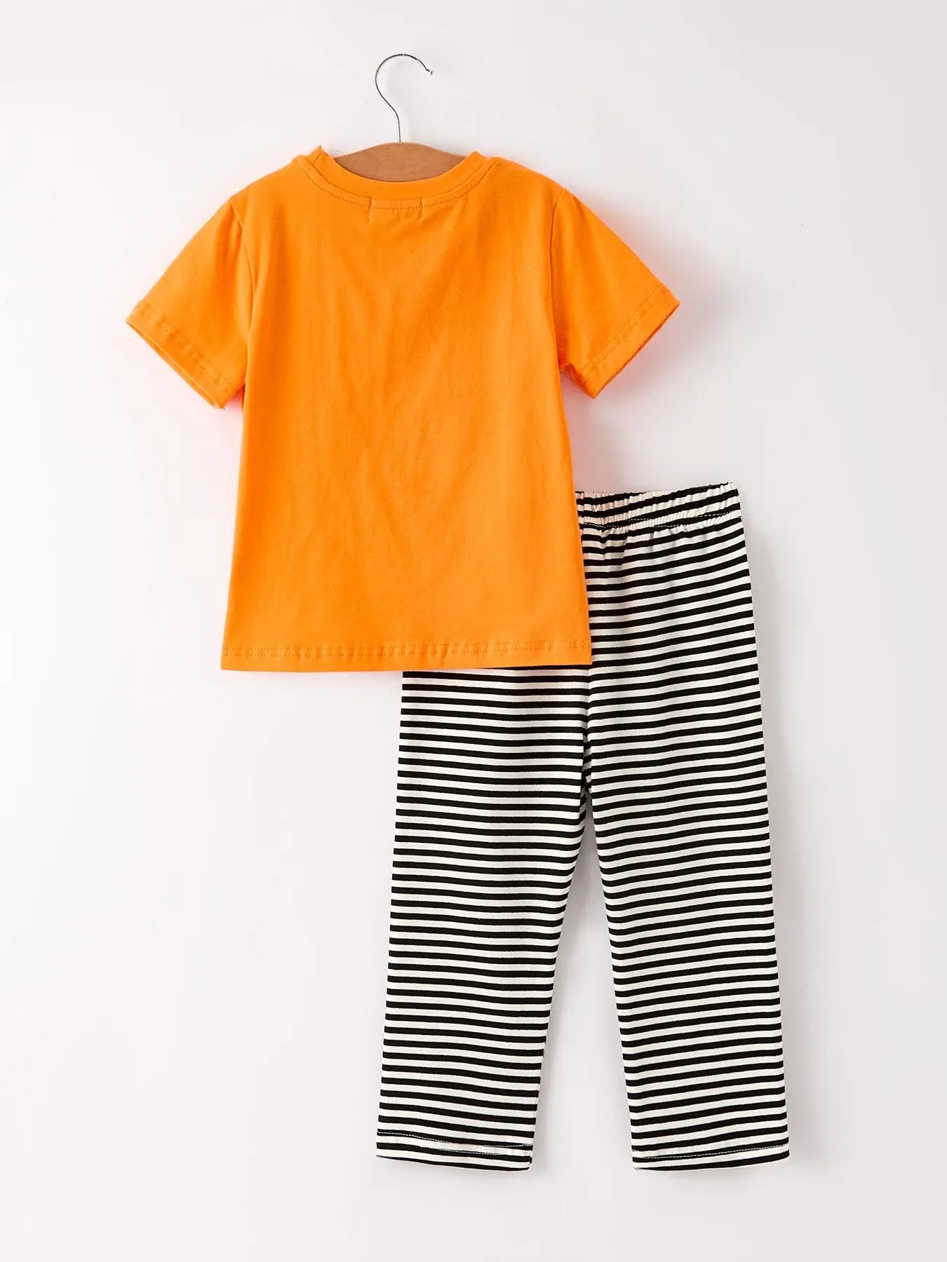 Halloween Striped Boy Set with Cat Smocking Embroidery Perfect for Fall Rylee Faith Designs