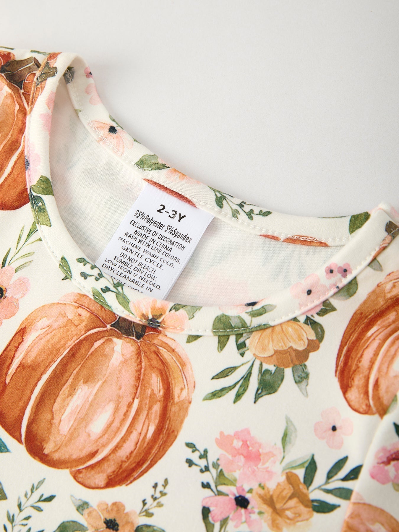 Fall Pumpkin Print Long Sleeve Dress Two Piece Set Festive Rylee Faith Designs Everetts Place: Online Boutique