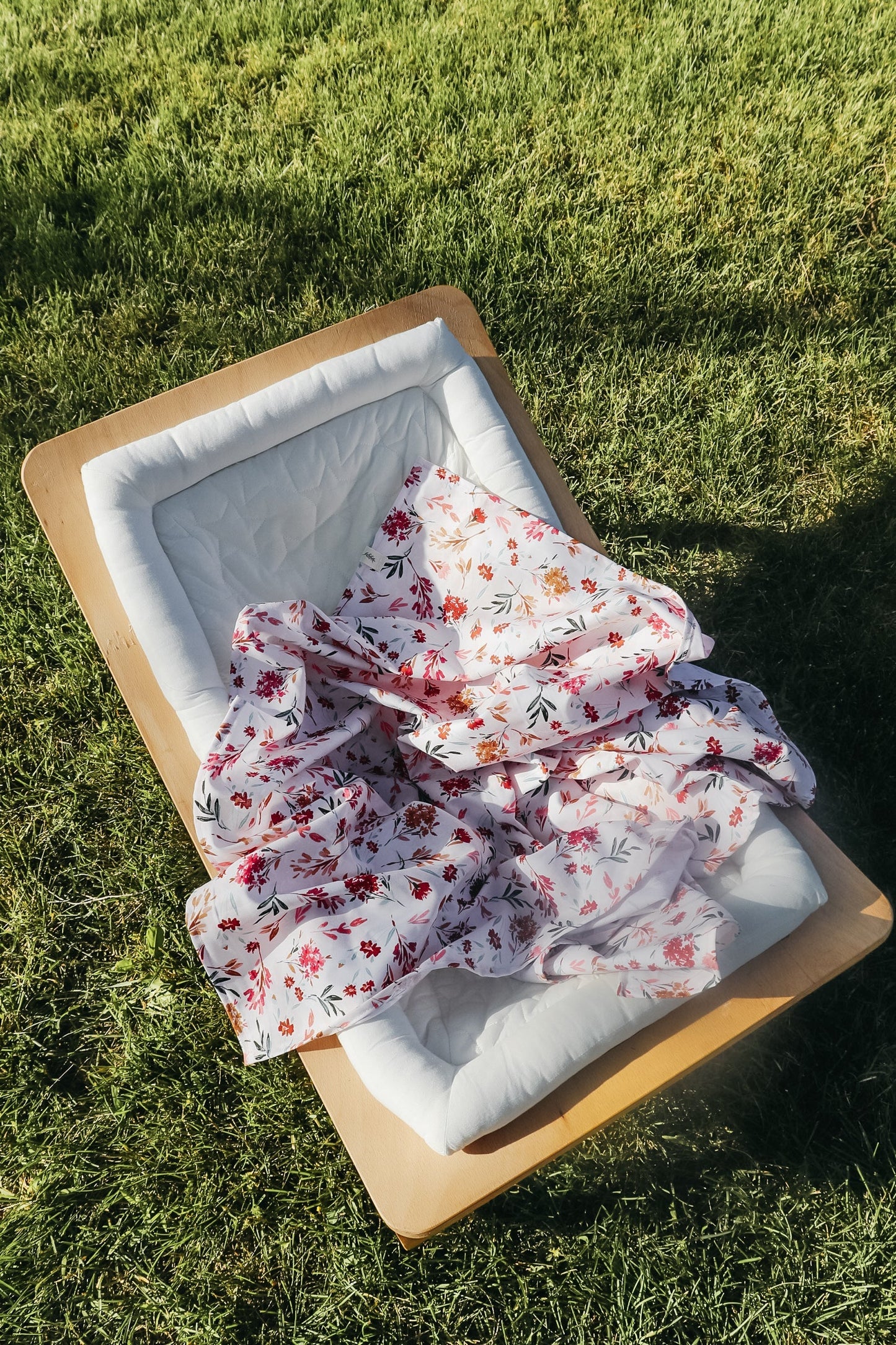 Botanical Pink Baby Blanket 100 Percent Cotton Breathable Little Mae & Co Everetts Place: Online Boutique