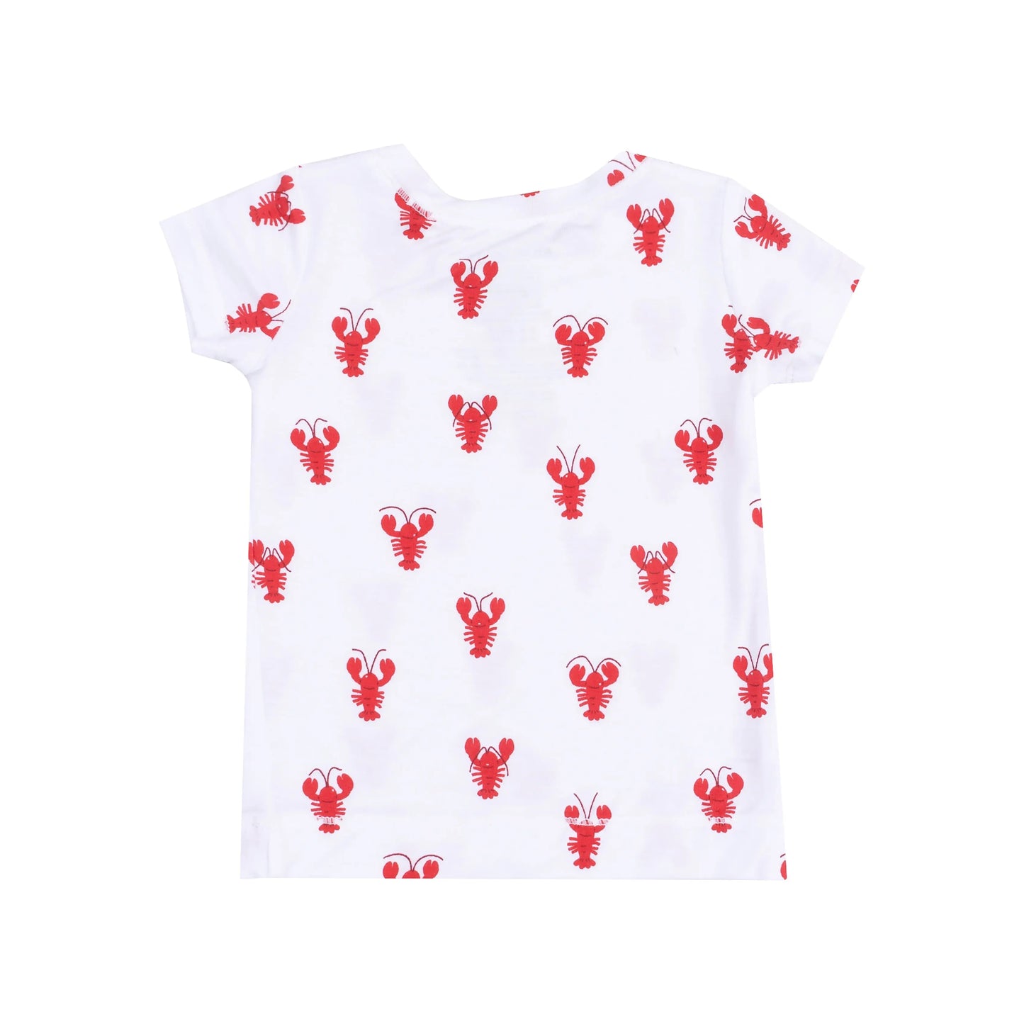 Short Sleeve Loungewear Lobster Bamboo 2 Piece Pajama Set for Kids.