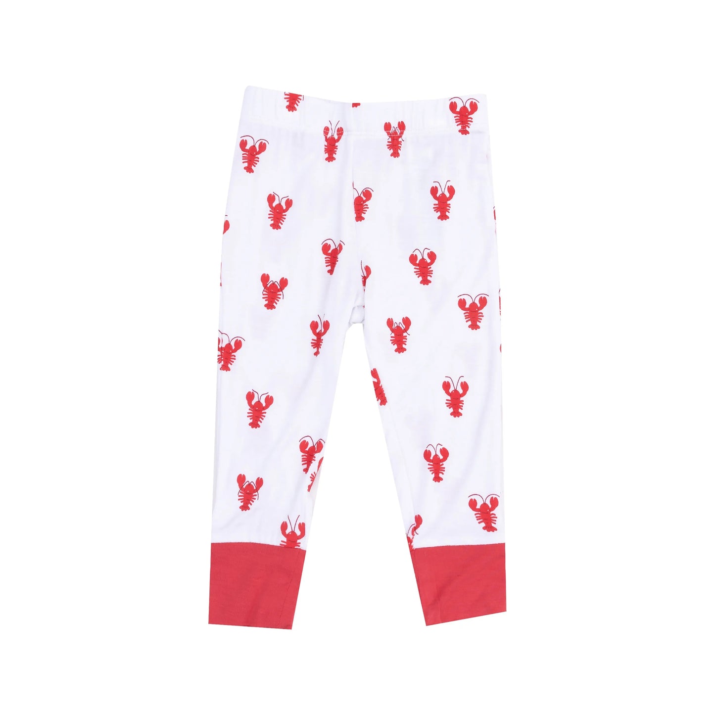 Short Sleeve Loungewear Lobster Bamboo 2 Piece Pajama Set for Kids.