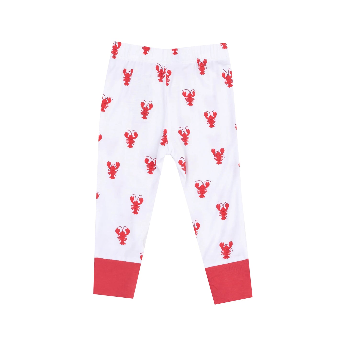 Short Sleeve Loungewear Lobster Bamboo 2 Piece Pajama Set for Kids.