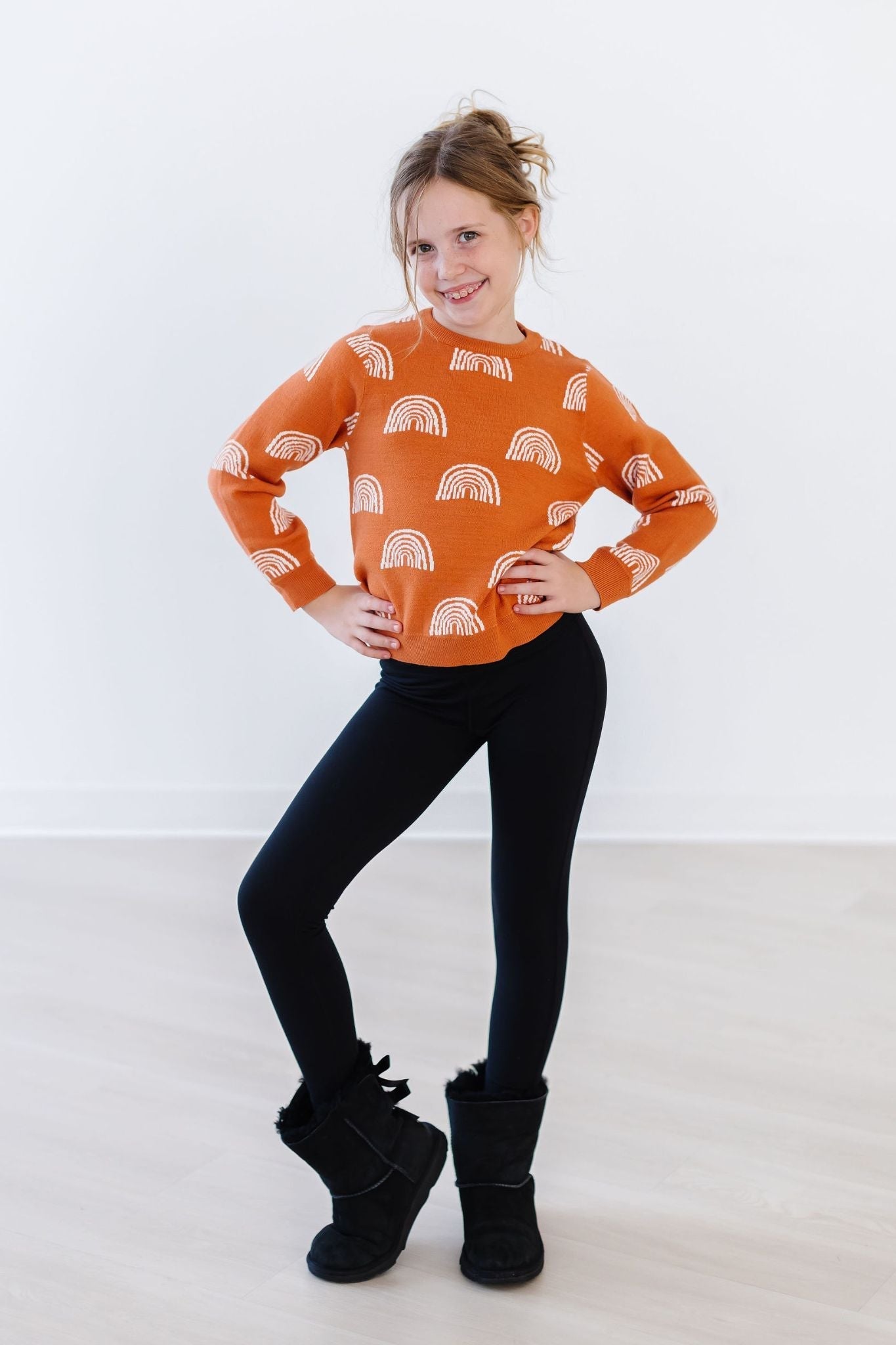 Mila & Rose ® Rainbows in Fall Sweater by Mila and Rose Cozy Knit - Apparel & Accessories > Clothing > Clothing Tops > Sweaters Sweater