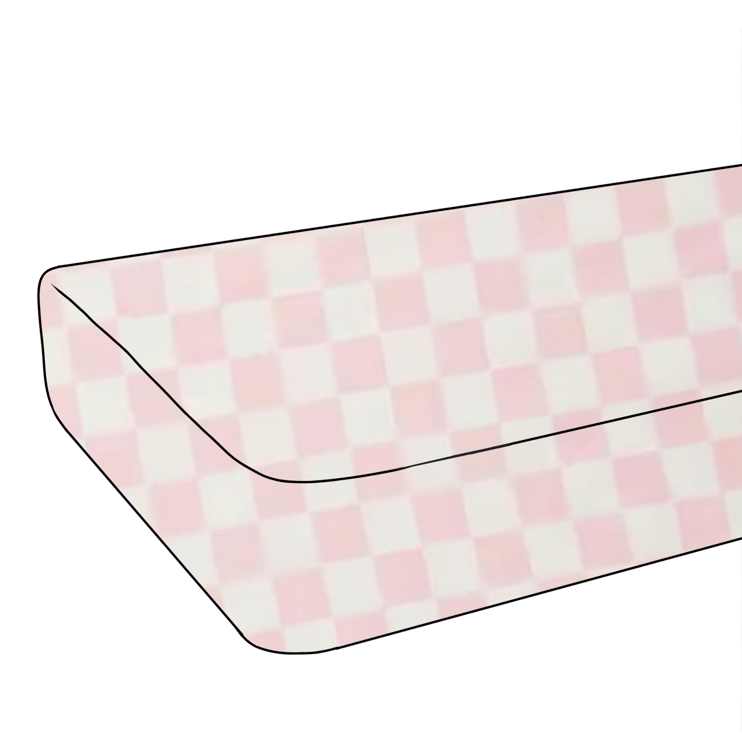 Sugar Pink and White Checkered Crib Sheet by Little Mae Co Little Mae & Co Everetts Place: Online Boutique
