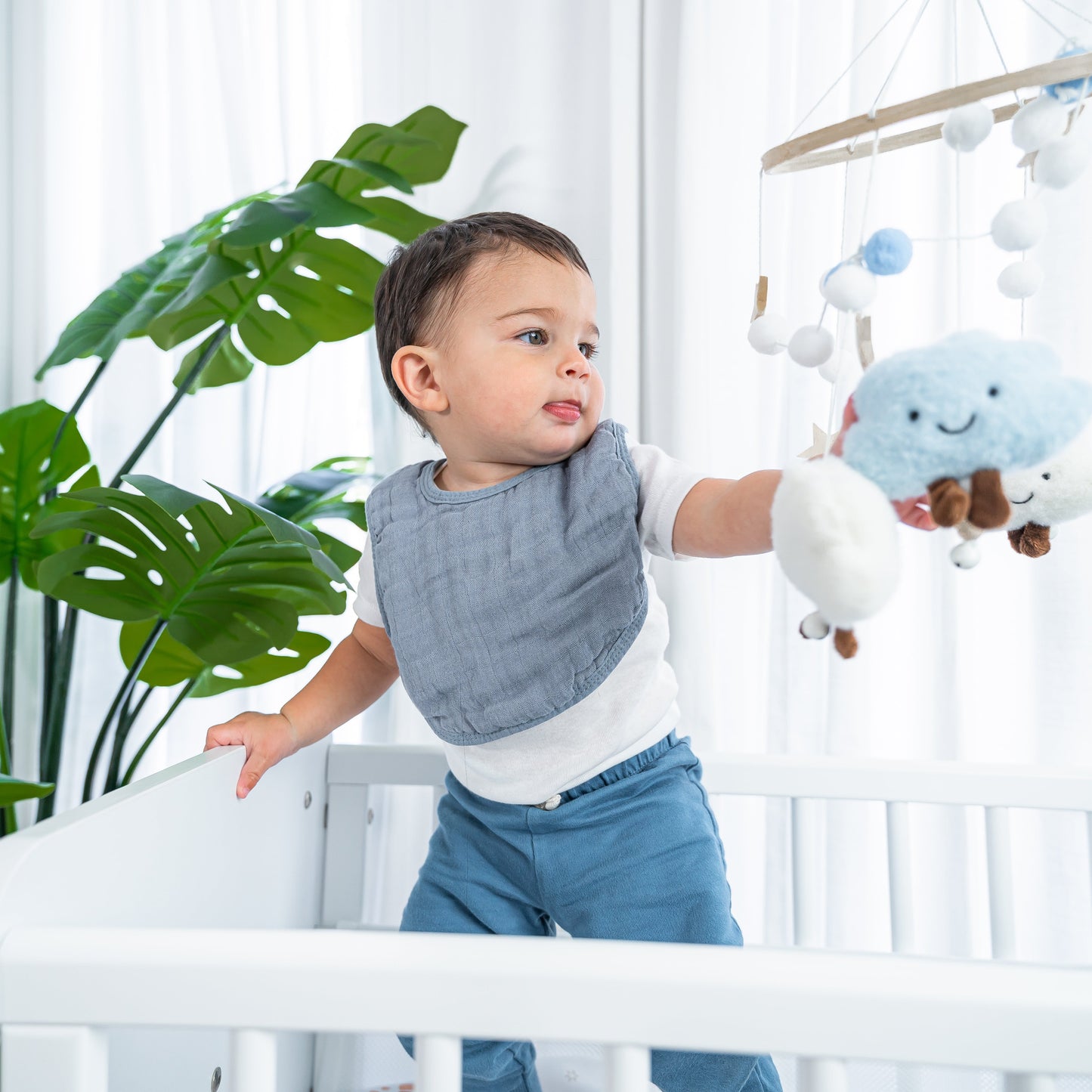 Multicolor Muslin Bibs For Babies Drool Absorbent Set Comfy Cubs Everetts Place: Online Boutique