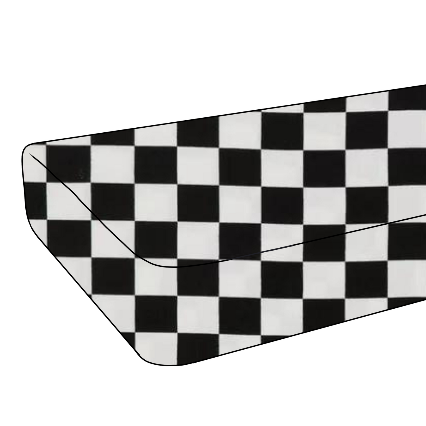 Race Black White Checkered Crib Sheet For Nursery Bedding Little Mae & Co Everetts Place: Online Boutique