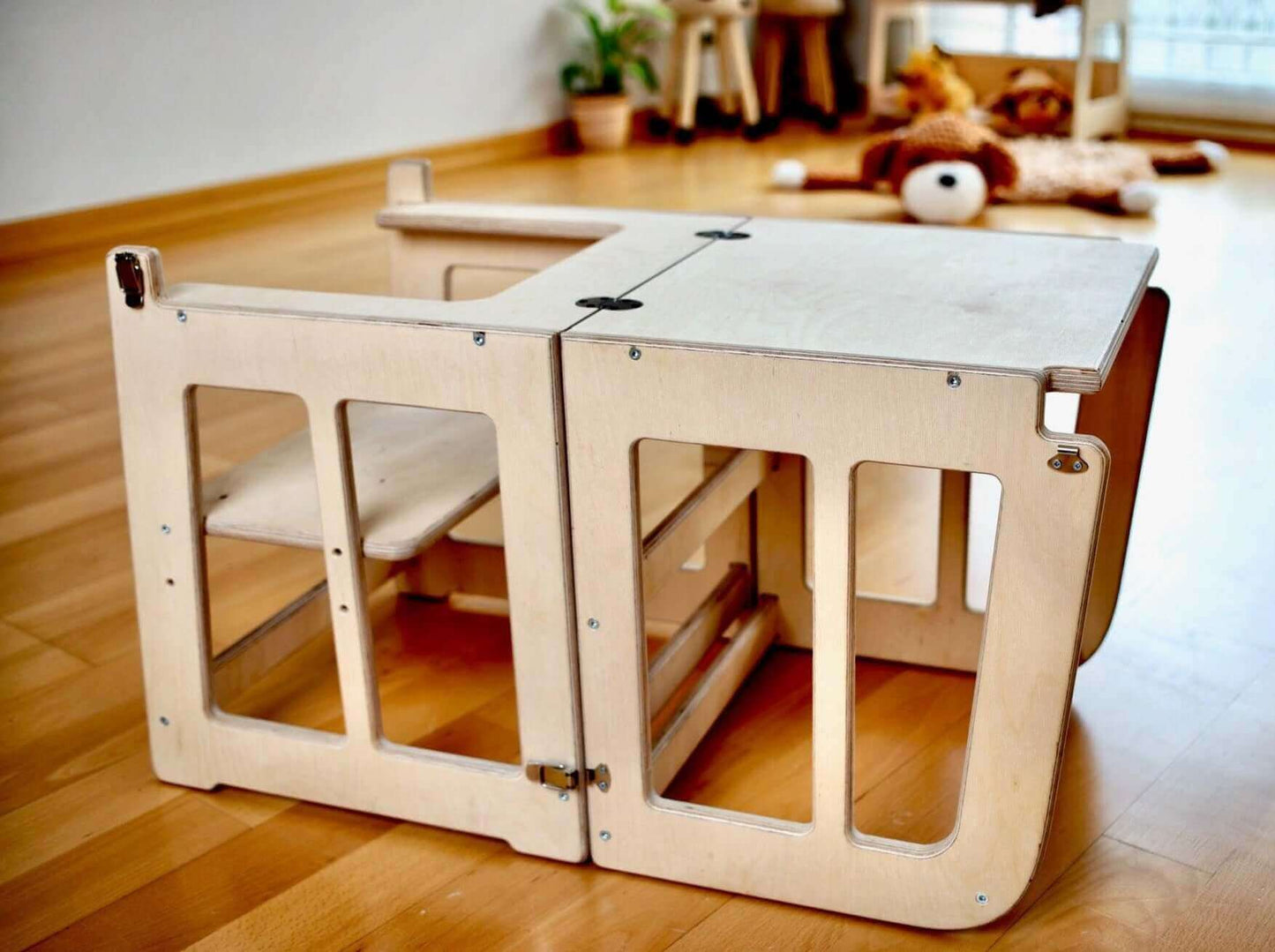 2in1 Montessori Learning Tower and Desk for Kids at Home Kidodido Everetts Place: Online Boutique