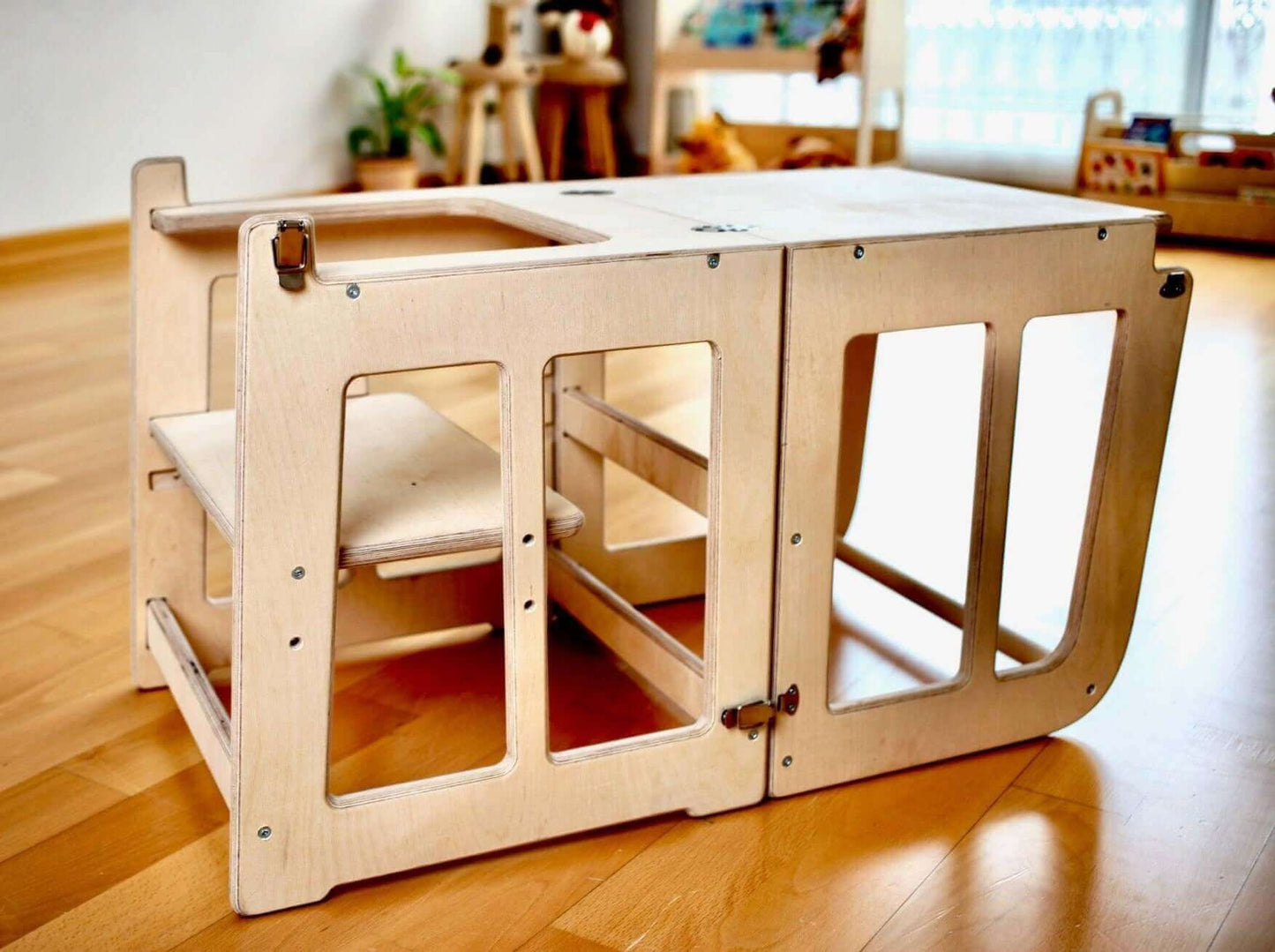 2in1 Montessori Learning Tower and Desk for Kids at Home Kidodido Everetts Place: Online Boutique