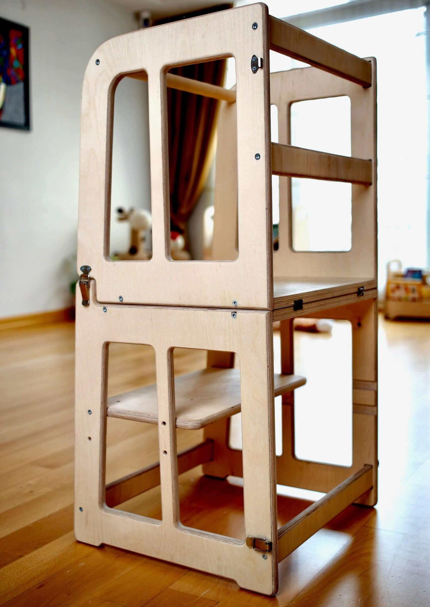 2in1 Montessori Learning Tower and Desk for Kids at Home Kidodido Everetts Place: Online Boutique