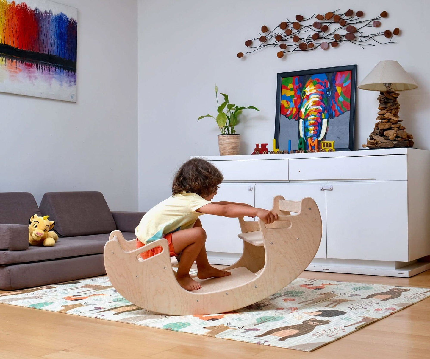 2 In 1 Montessori Wooden Seesaw Table Chair Set Kidodido Kidodido Everetts Place: Online Boutique