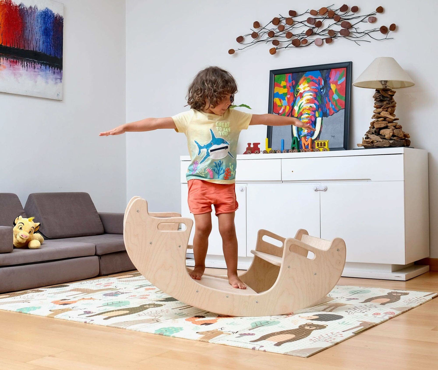 2 In 1 Montessori Wooden Seesaw Table Chair Set Kidodido Kidodido Everetts Place: Online Boutique