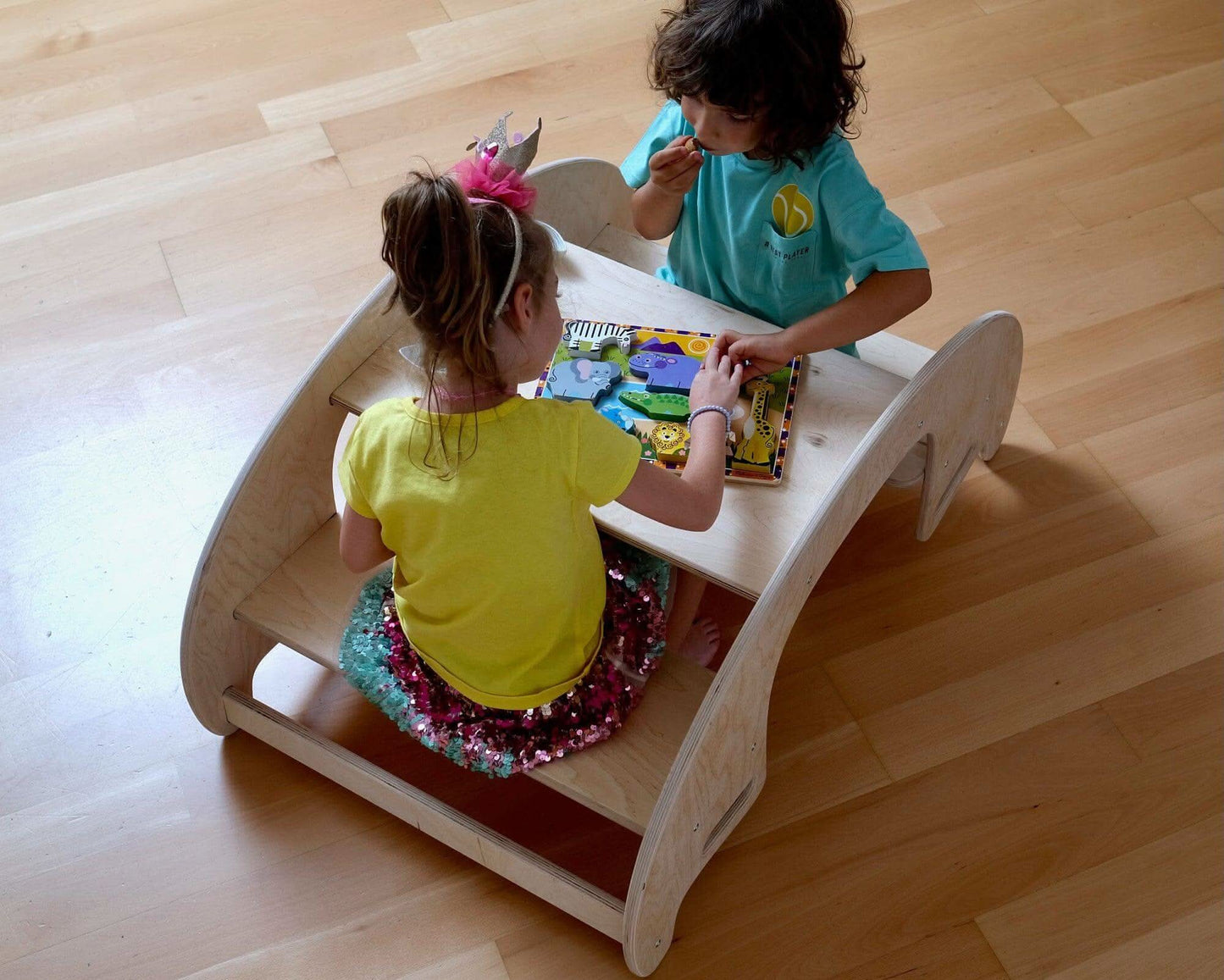 2 In 1 Montessori Wooden Seesaw Table Chair Set Kidodido Kidodido Everetts Place: Online Boutique