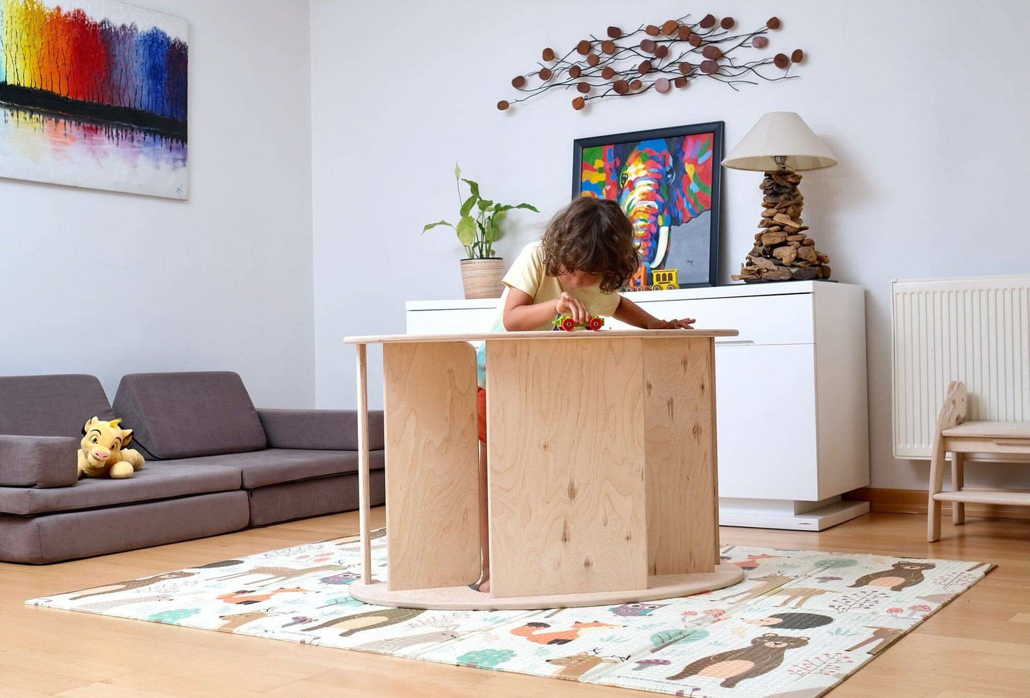 2 In 1 Montessori Wooden Seesaw Table Chair Set Kidodido Kidodido Everetts Place: Online Boutique