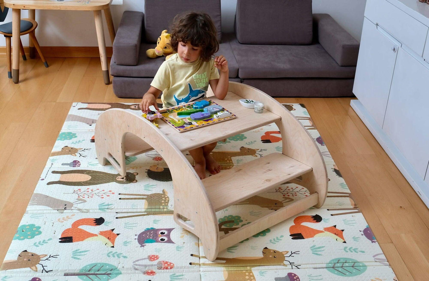 2 In 1 Montessori Wooden Seesaw Table Chair Set Kidodido Kidodido Everetts Place: Online Boutique