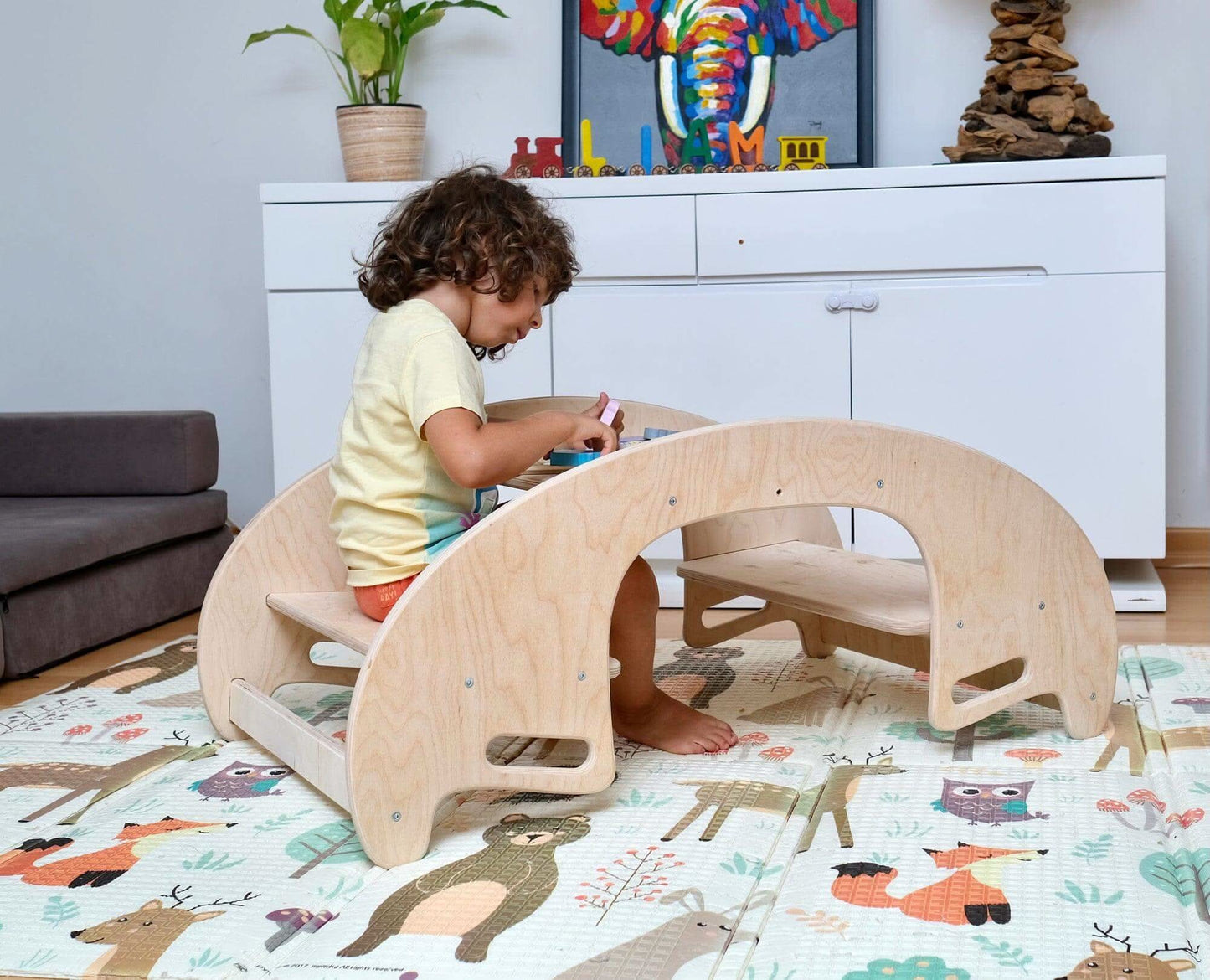 2 In 1 Montessori Wooden Seesaw Table Chair Set Kidodido Kidodido Everetts Place: Online Boutique
