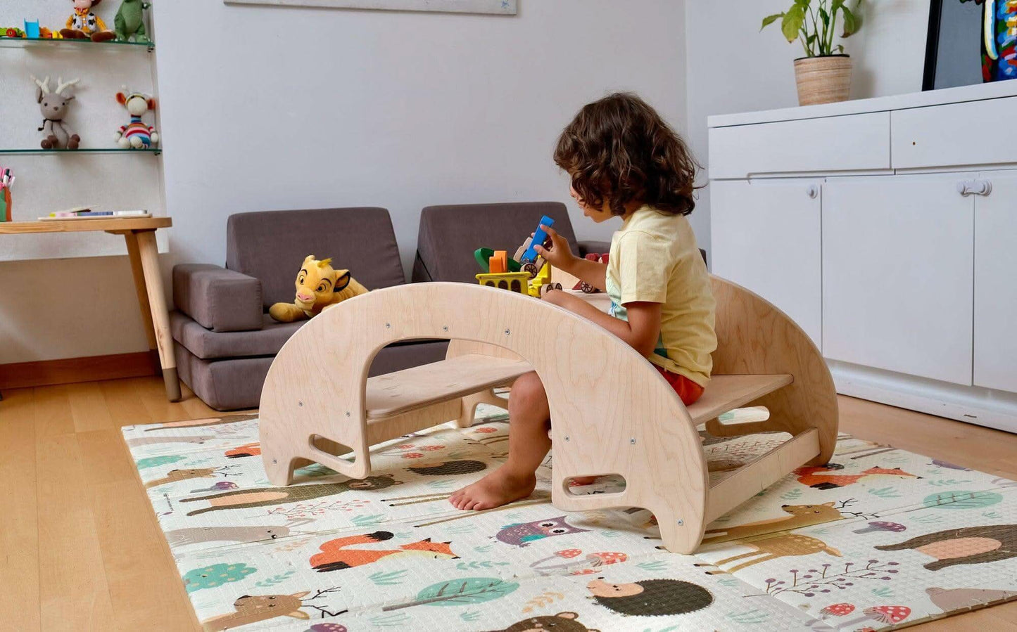 2 In 1 Montessori Wooden Seesaw Table Chair Set Kidodido Kidodido Everetts Place: Online Boutique