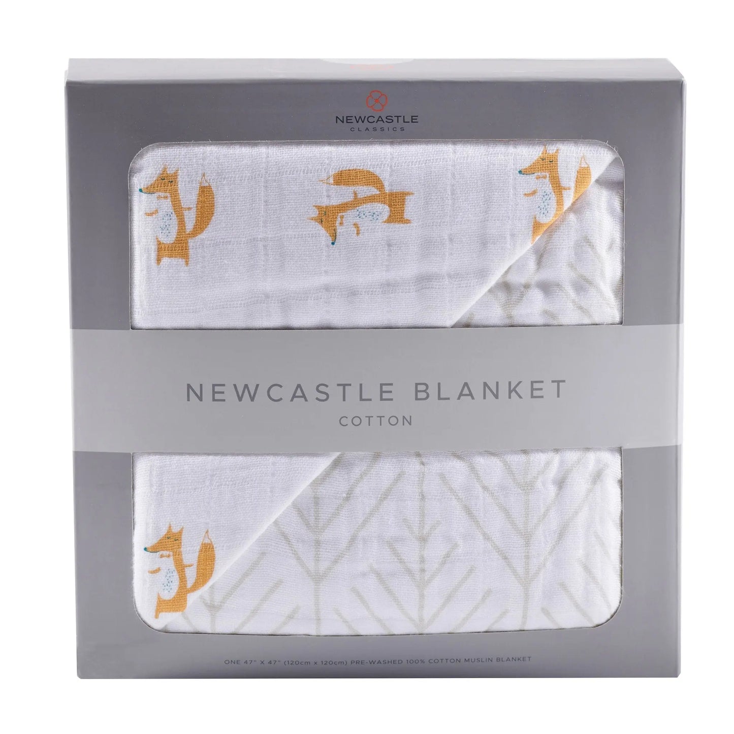 Fancy Fox and Forest Arrow Cotton Muslin Newcastle Blanket Newcastle Classics