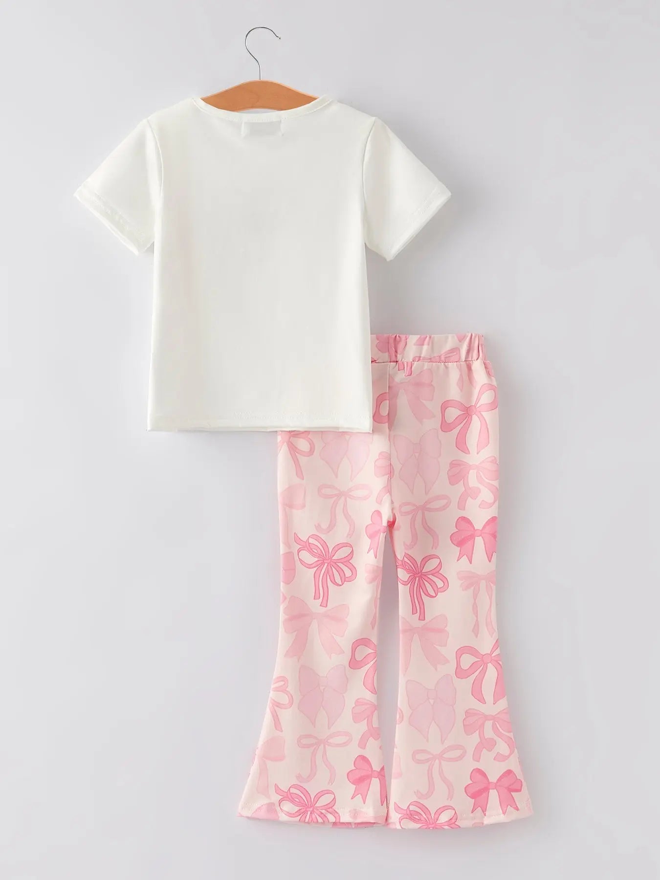 Girls Milk Silk Letters Bow Print Set Rylee Faith Designs