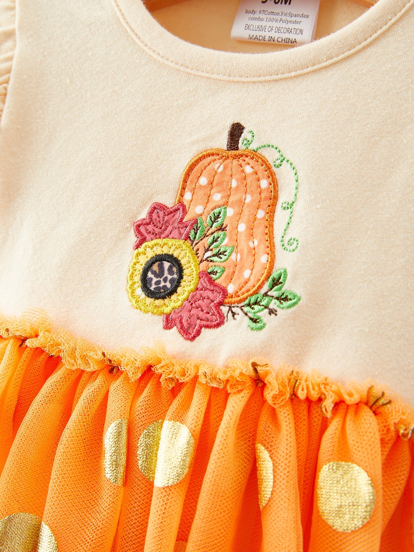 Girls Halloween Embroidery Romper Festive Cute Outfit Rylee Faith Designs Everetts Place: Online Boutique