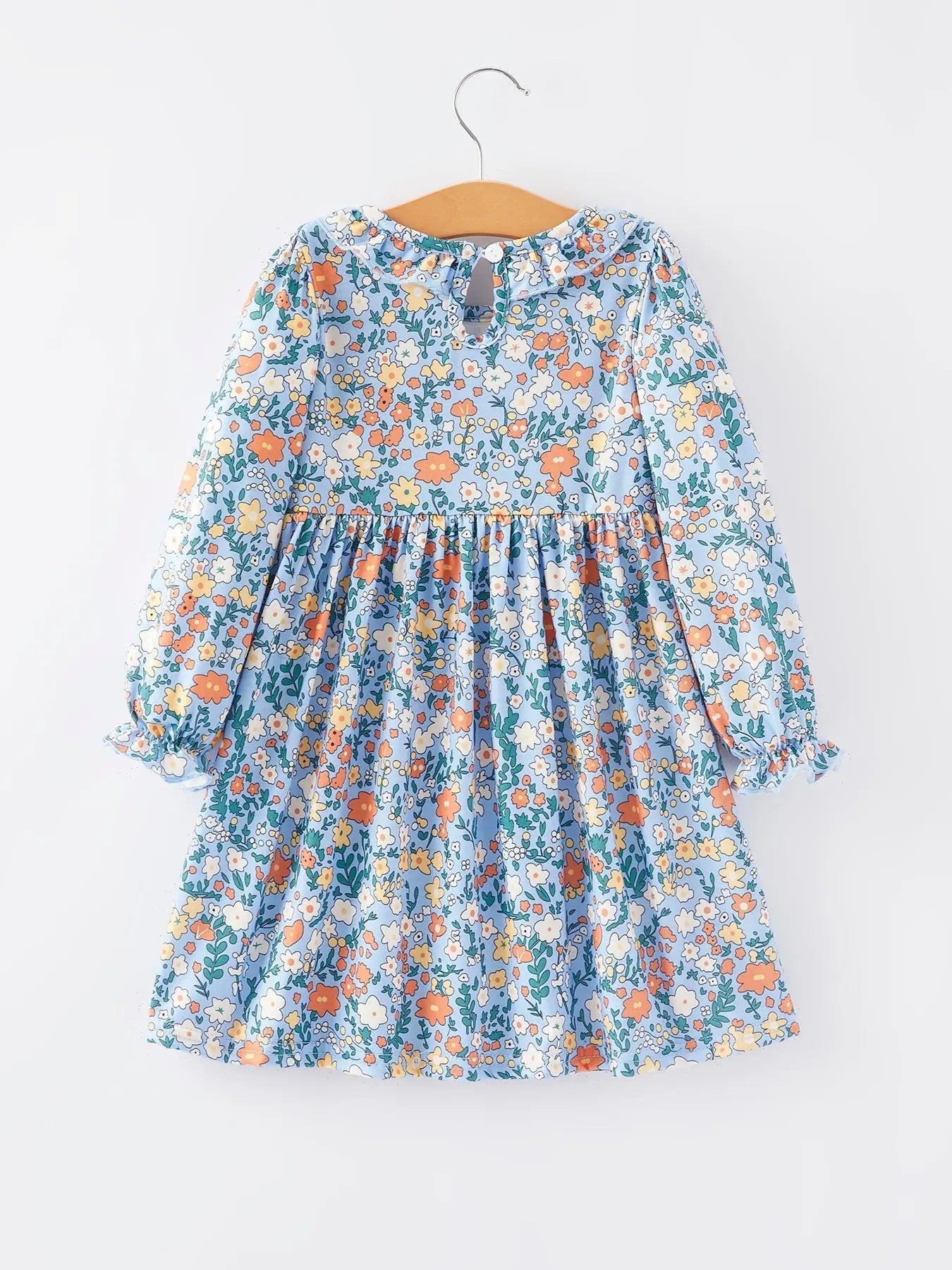 Girls Fall Cartoon Embroidery Dress with Comfortable Fit Rylee Faith Designs