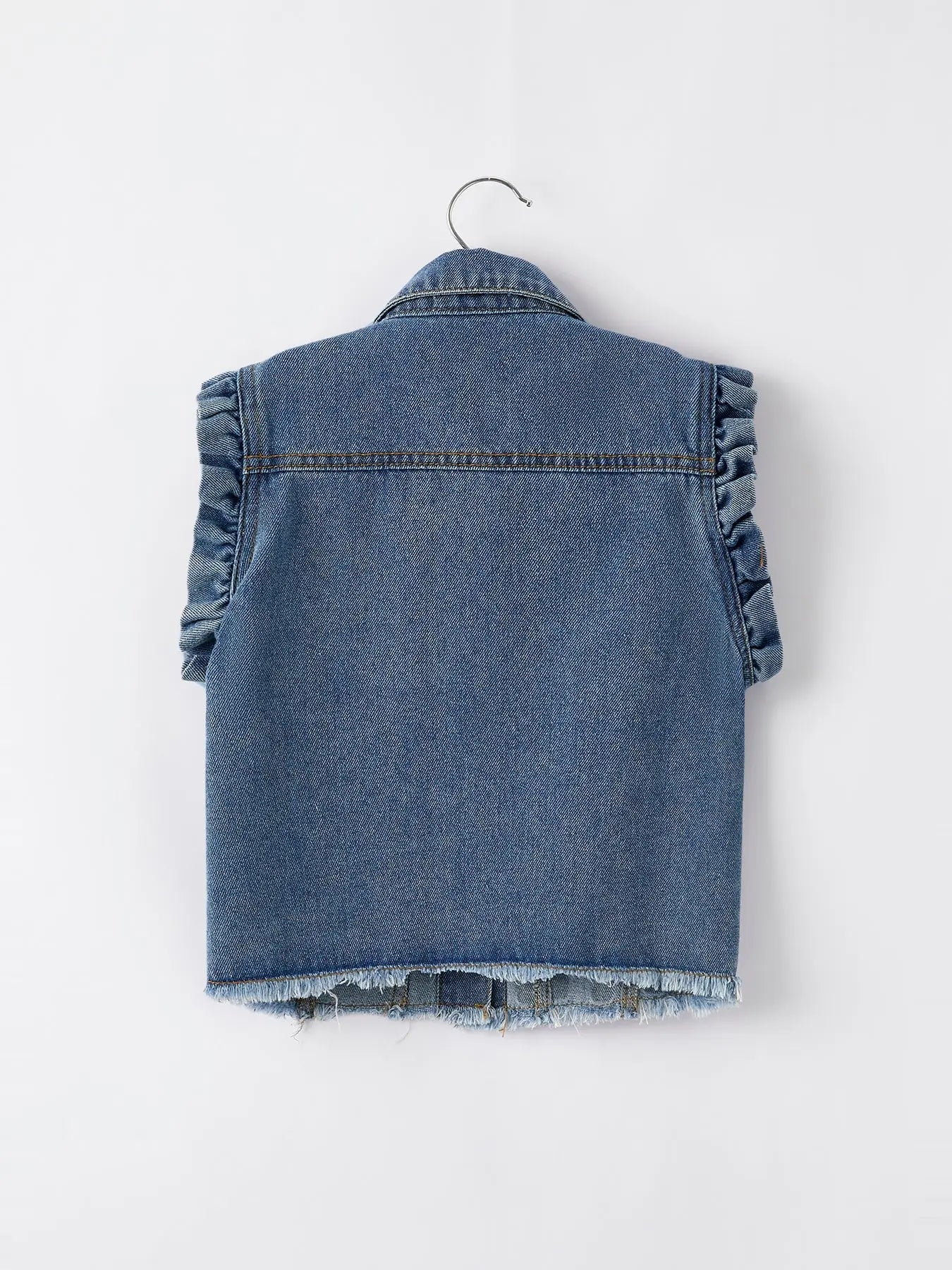 4th Of July Stars Stripes Denim Vest For Girls Rylee Faith Designs
