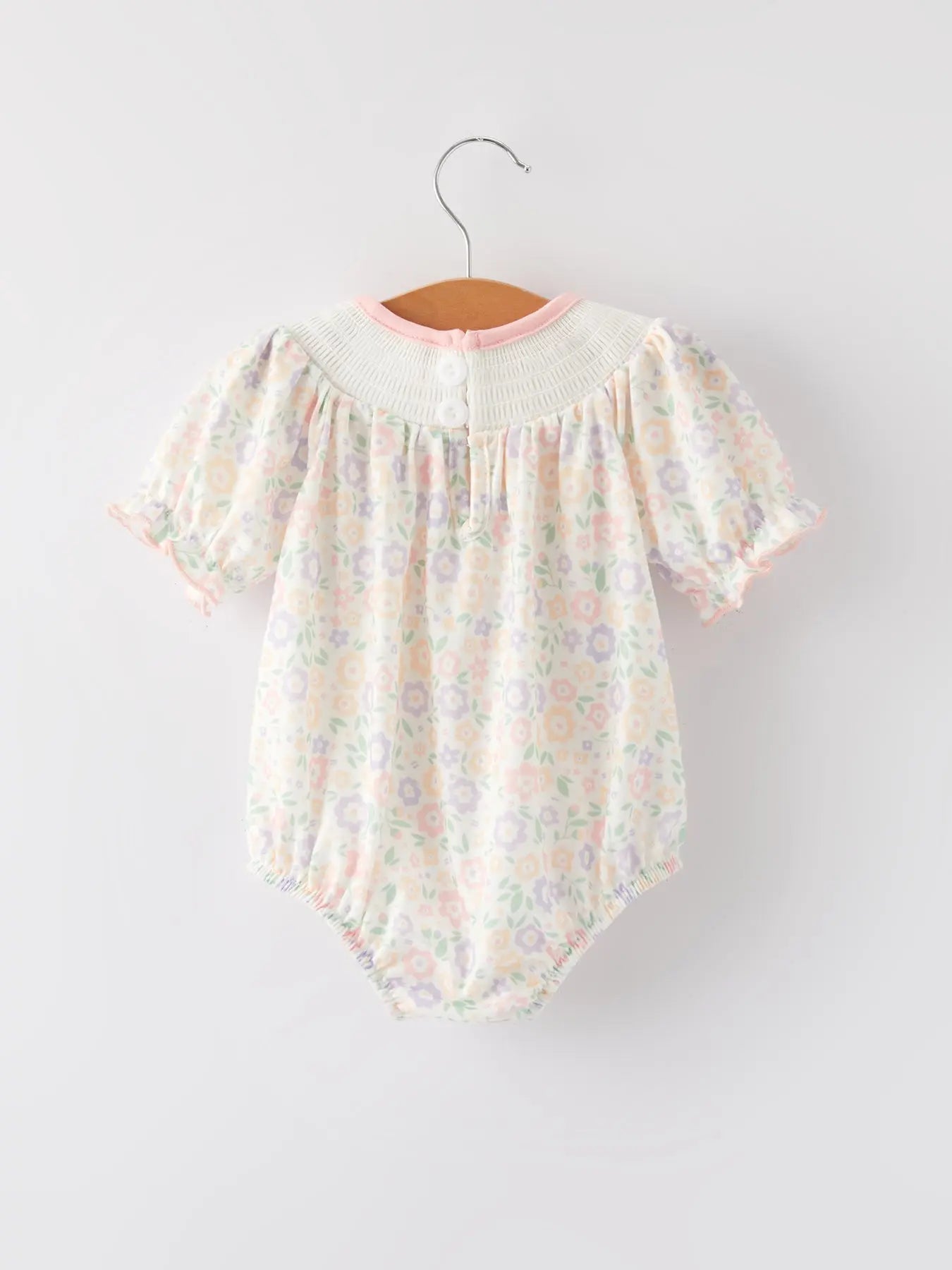 Spring Summer Cross Smocking Embroidery Colorful Romper Rylee Faith Designs