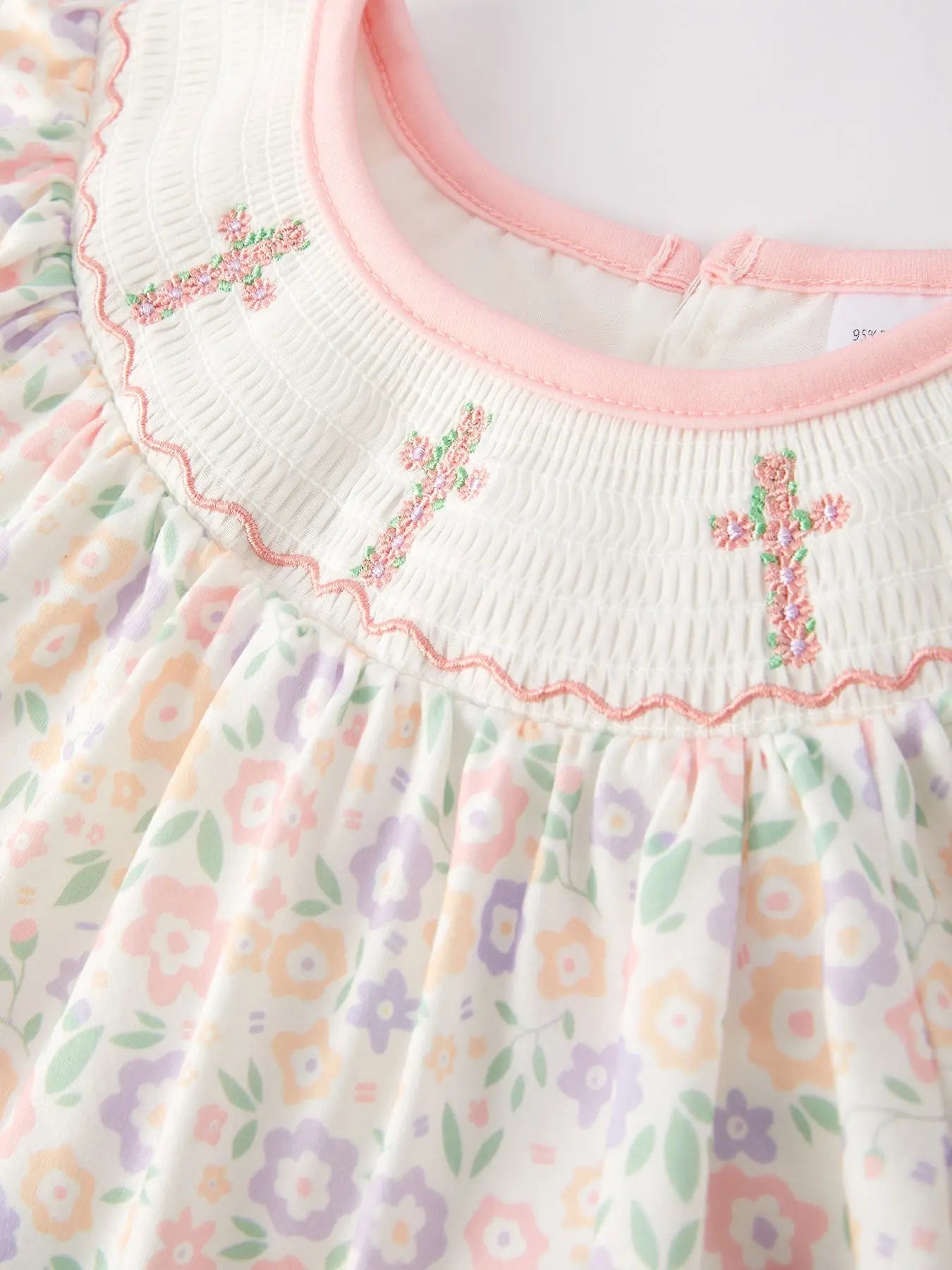 Spring Summer Cross Smocking Embroidery Colorful Dress Rylee Faith Designs