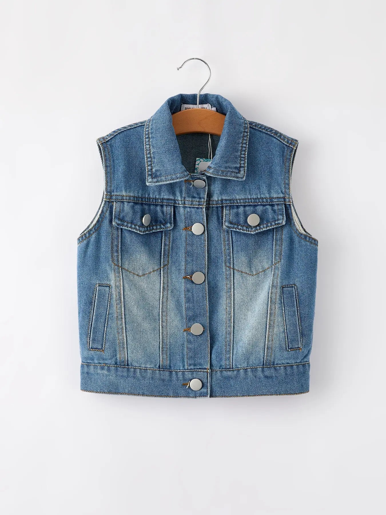 Swiftie Girls Denim Vest with Embroidered Patch Rylee Faith Designs