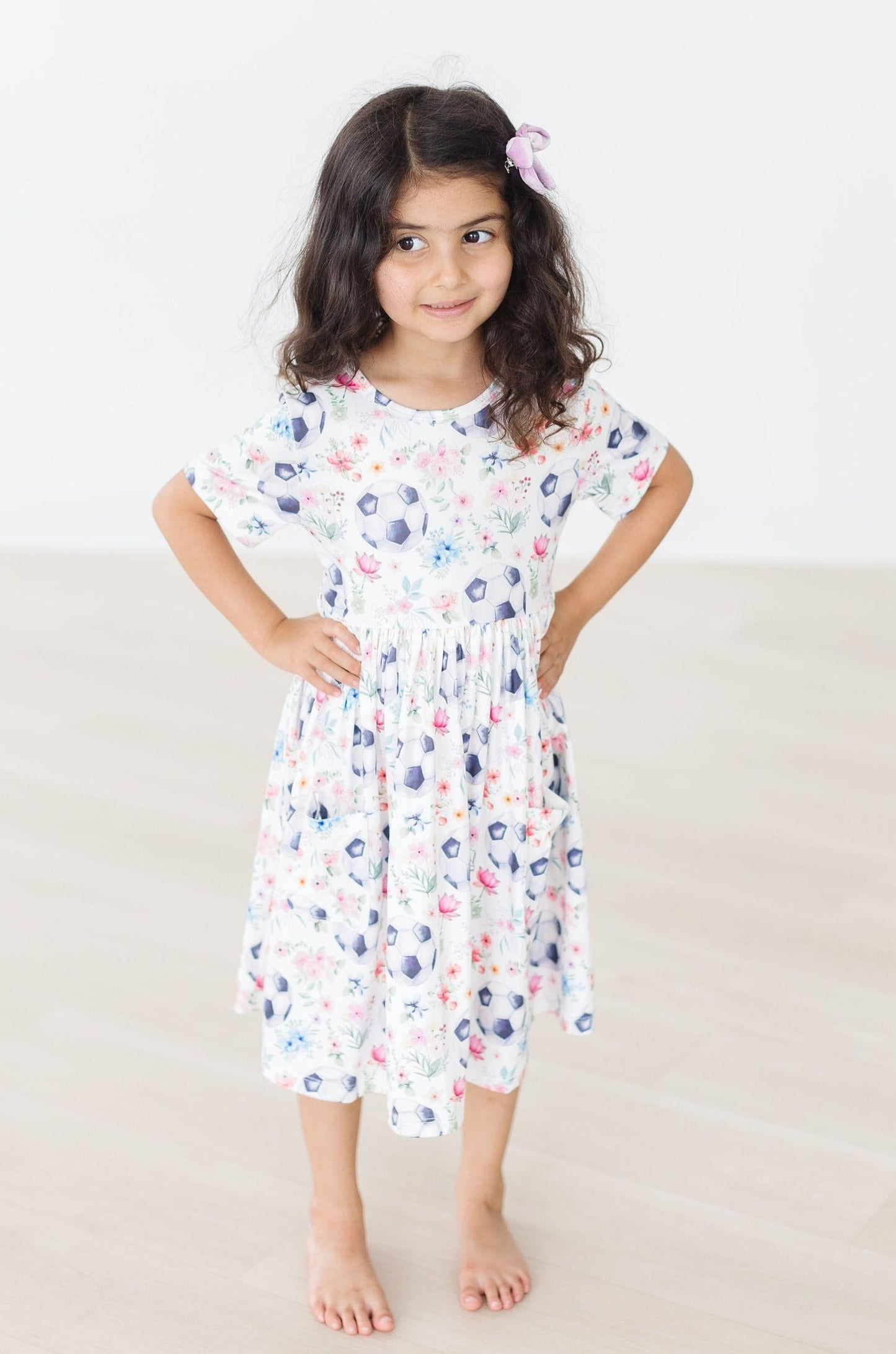 Mila & Rose ® Mila And Rose Soccer Short Sleeve Pocket Twirl Dress - Apparel & Accessories > Clothing > Dresses Twirl Pocket Dress S/S