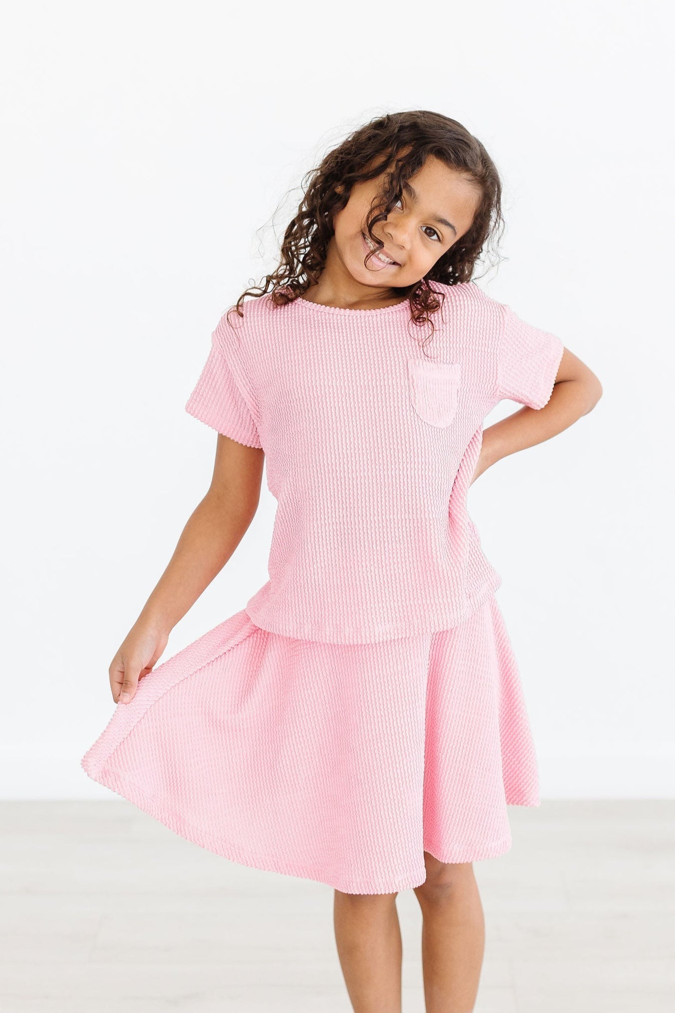 Mila & Rose ® Bubblegum Pink Scrunchy Twirl Skort With Built In Shorts - Apparel & Accessories > Clothing > Skorts Scrunchy Twirl Skort
